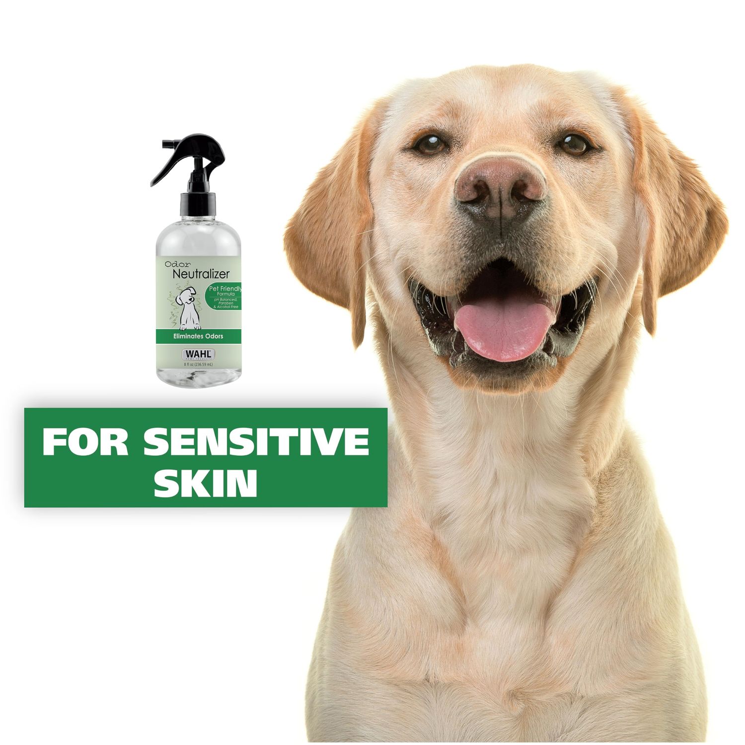 WAHL USA Scent Free Pet Odor Neutralizer Spray for Dogs Skin and Coat Perfect for Between Baths – 8 oz – Model 820012