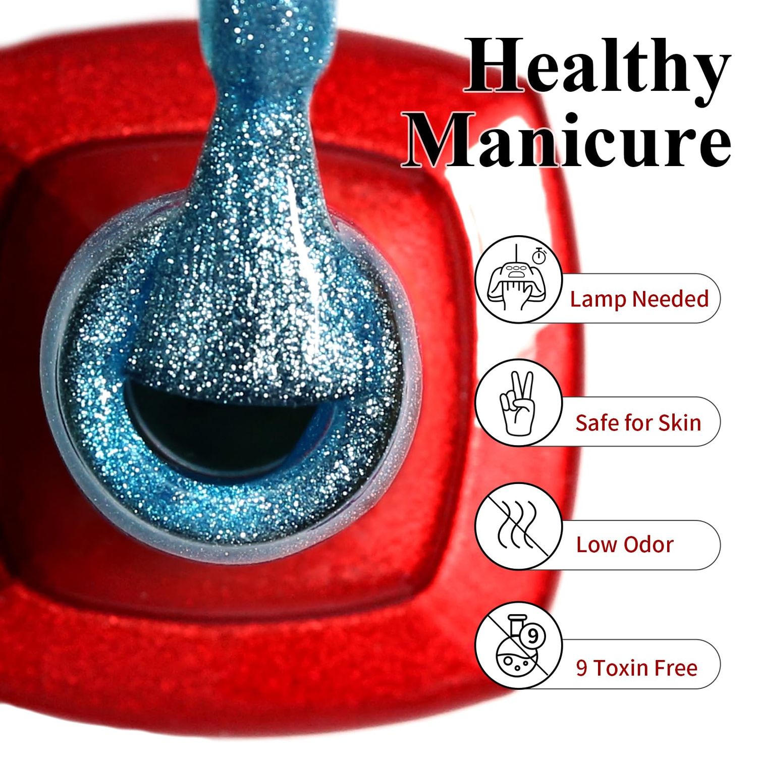 Ozzeal Crystal Cat Eye Gel Nail Polish,15ML Blue Magnetic Gel Nail Polish Spring Summer Glitter Gel Nail Polish Diamond Shimmer Sparkle Gel Polish Soak off UV LED Light for Nail Art DIY