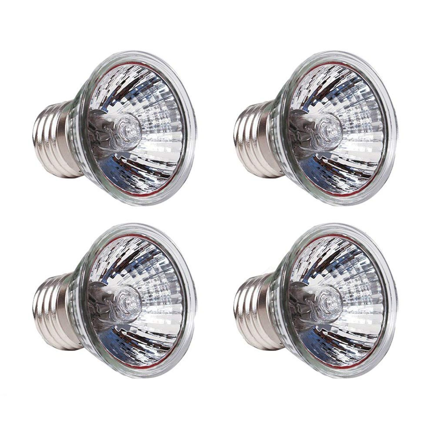 CTKcom 4-Pack 50W Heating Lamp,110V F Heating Lamp Spot Lamp for Turtle Aquarium Aquatic Reptile Lizard Habitat Heat Lighting,4 Pcs