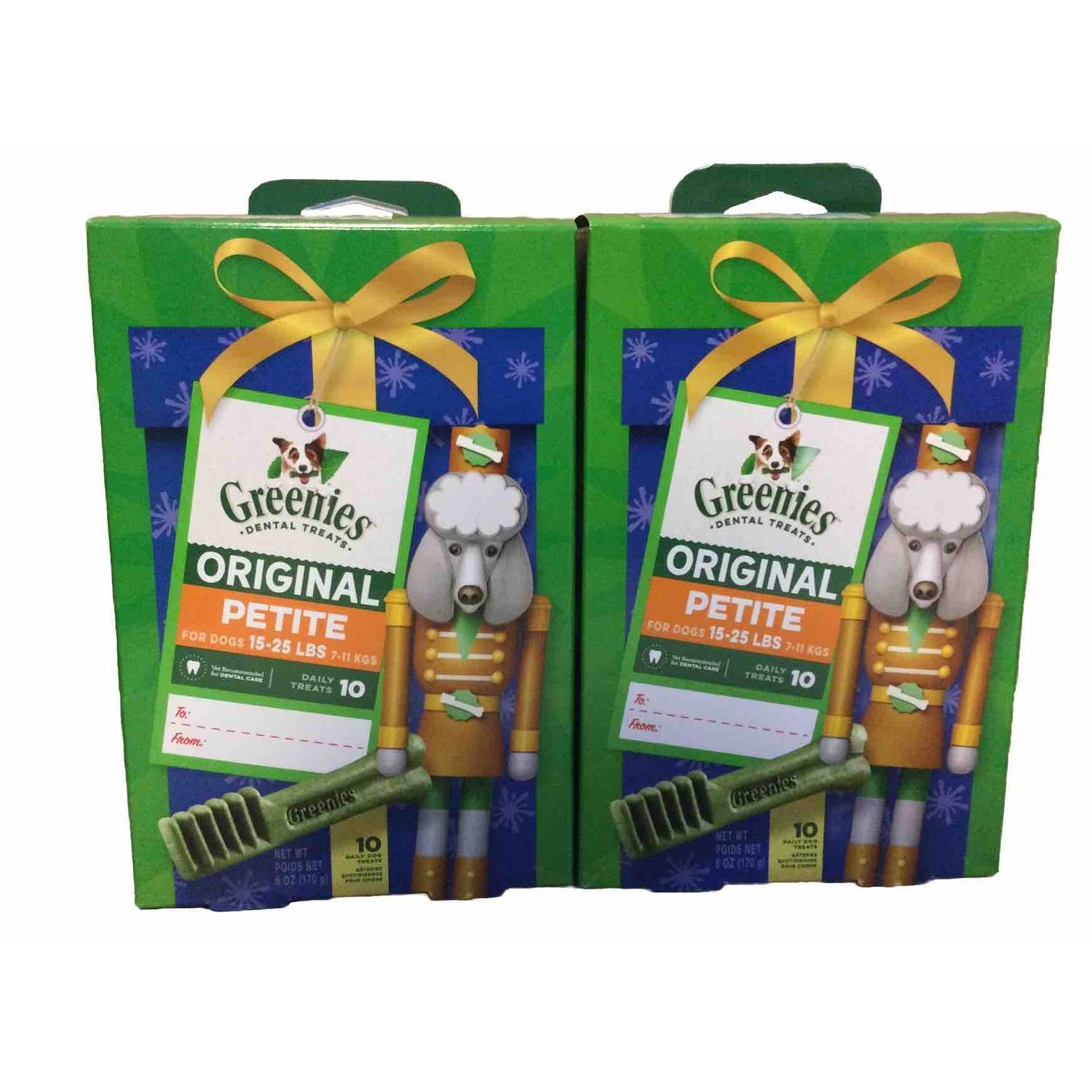 2 Pack Greenies Original Petite Dental Care Dog Treats, 6 oz. Pack (10 Treats)