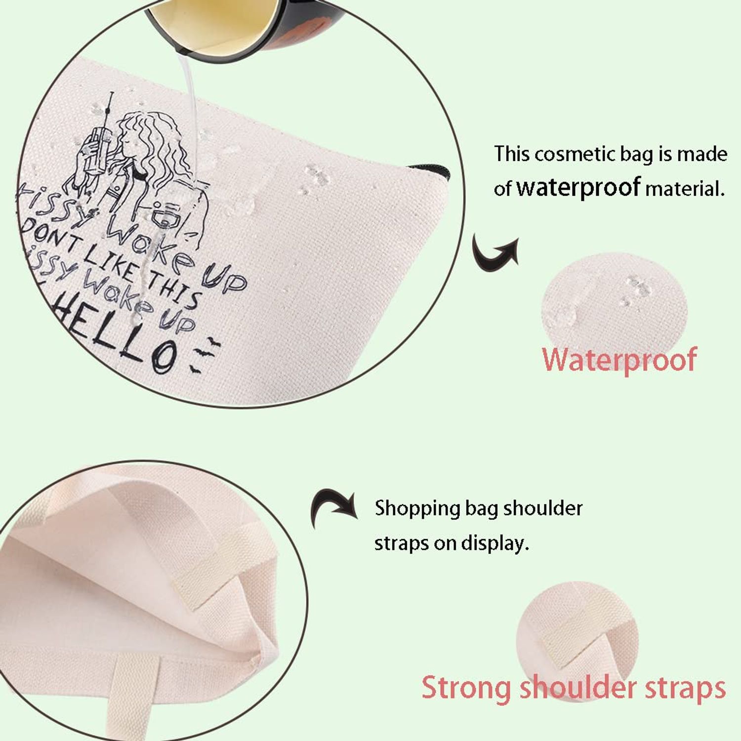 FOTAP Dog Lover Shopping Bag Dog Owner Tote Bag Doggie Things Tote Bag Pet Dog Tote Bag Dog Toys Tote Bag Dog Park Shopping Bag Doggie Gift (DOGGIE THING)