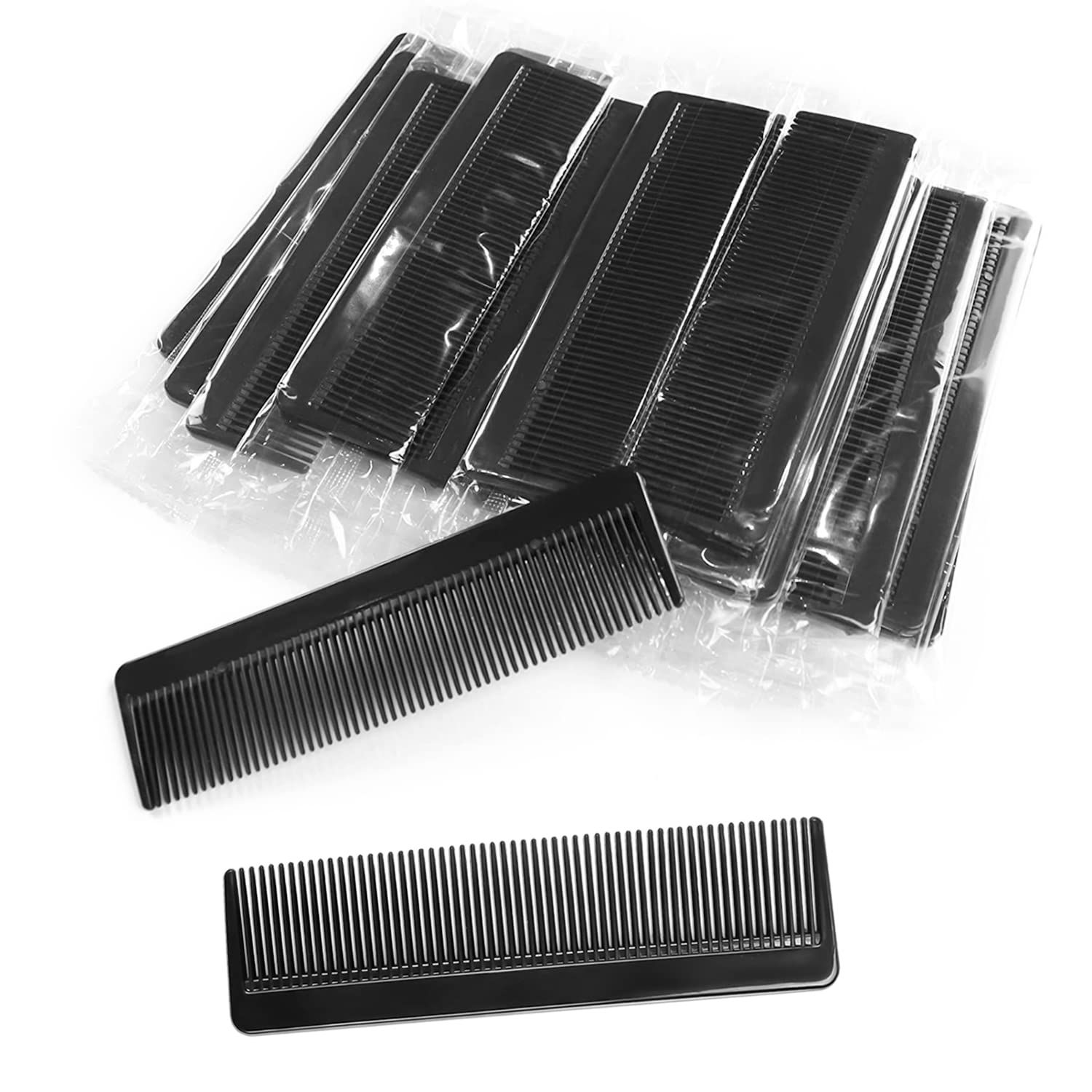 100 Pack Pocket Hair Combs Individually Wrapped, Fine Combs In Bulk Individually Wrapped, Bulk Combs, Beard Combs Bulk Pocket Pet Dog Grooming Hair Lice Combs