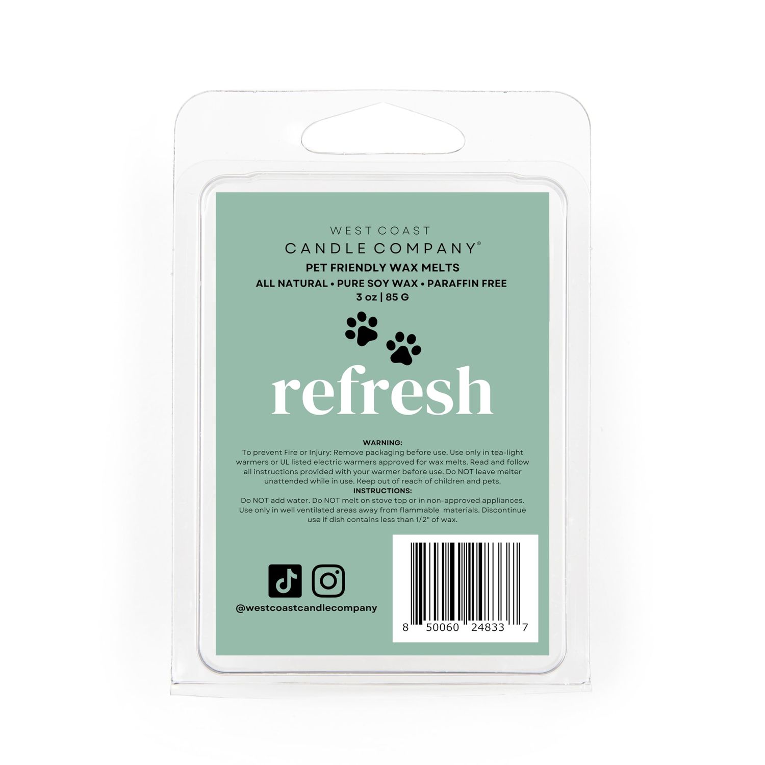 Pet Friendly Wax Melts | Pet Safe Wax Melts | All Natural Dog Safe Wax Melts | Non-Toxic Wax Melts | Pet Odor Eliminator | Pure Soy Wax Melts | Veterinarian Approved (Refresh)