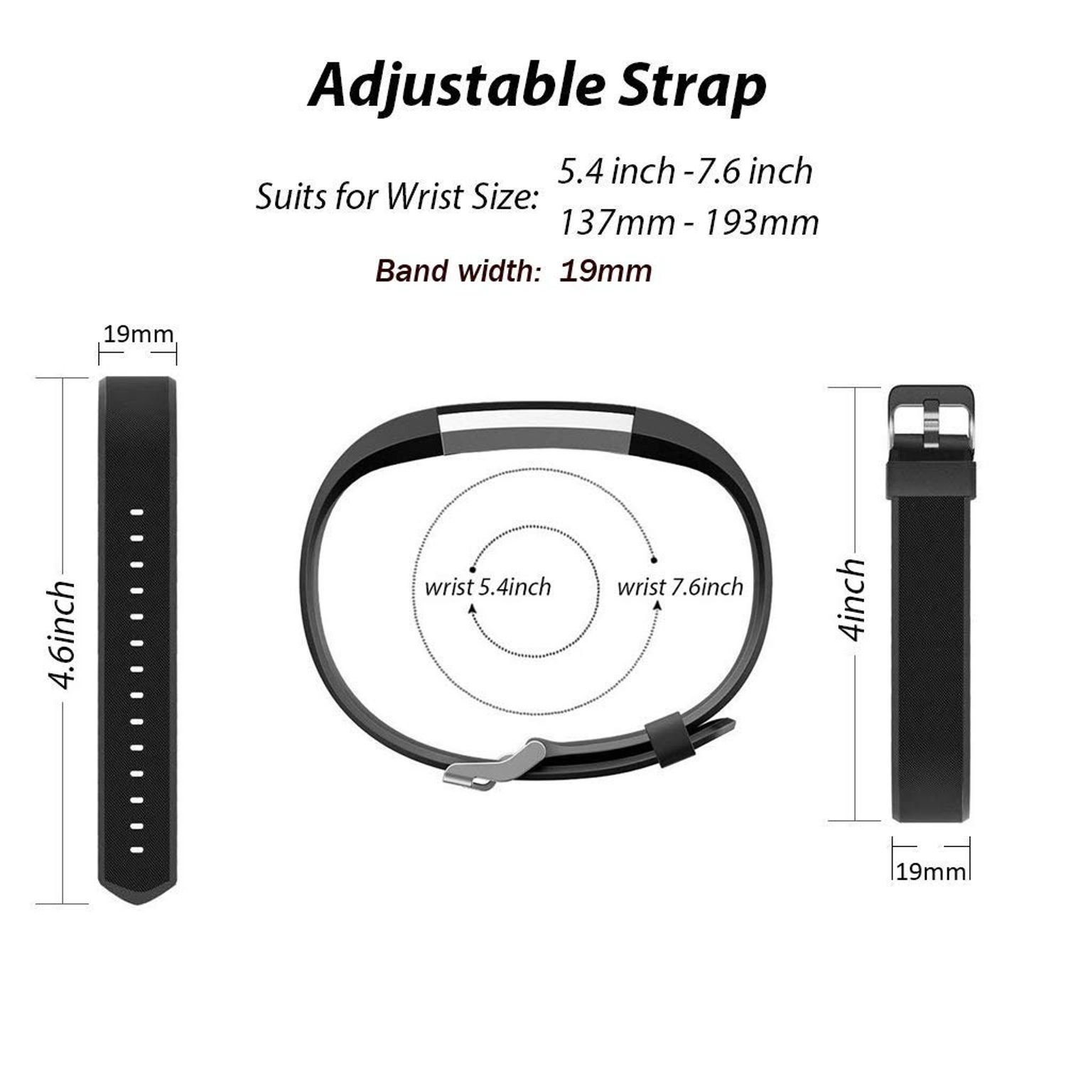 ZURURU Veryfitpro ID115Plus HR Replacement Bands for Veryfit Pro ID115Plus HR Fitness Tracker Smart Watch (Black+Black)