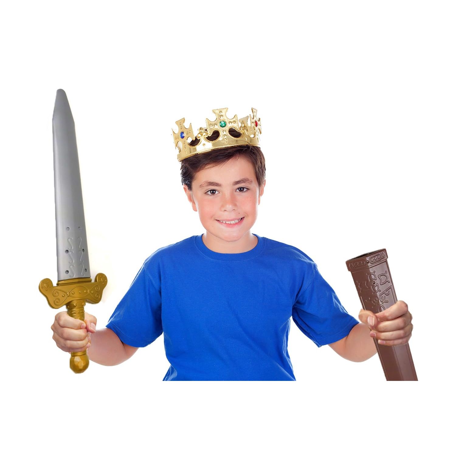 GiftExpress 19" Plastic Toy Roman Sword with Sheath for Pretend Play, Knight Costume Accessory, Roman Warrior Costume Accessory, Dagger Nordic Viking Costume Accessory