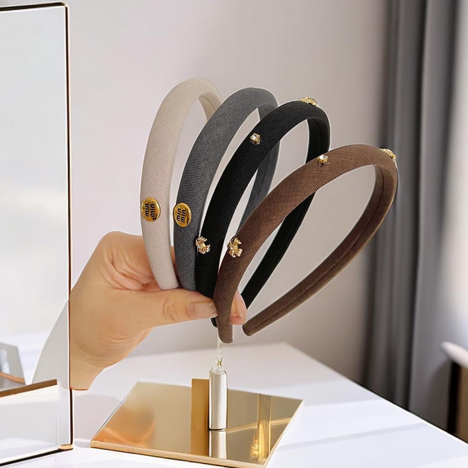 Sluxa Thin headbands for women,Fashion letters hairbands for teen girls, Simple womens headbands fashion.