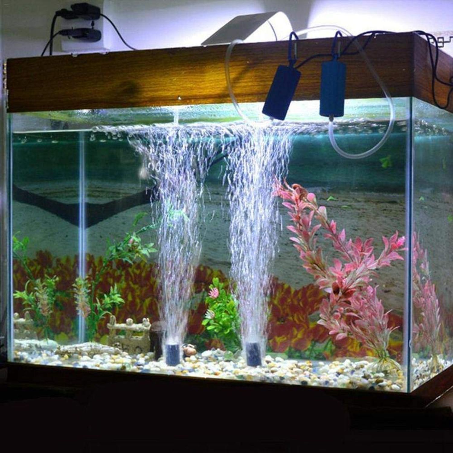 USB Fish Oxygen Air Pump Aquarium Ultra Quiet Oxygen Pump for Fish Tank with Hanging Buckle - Black