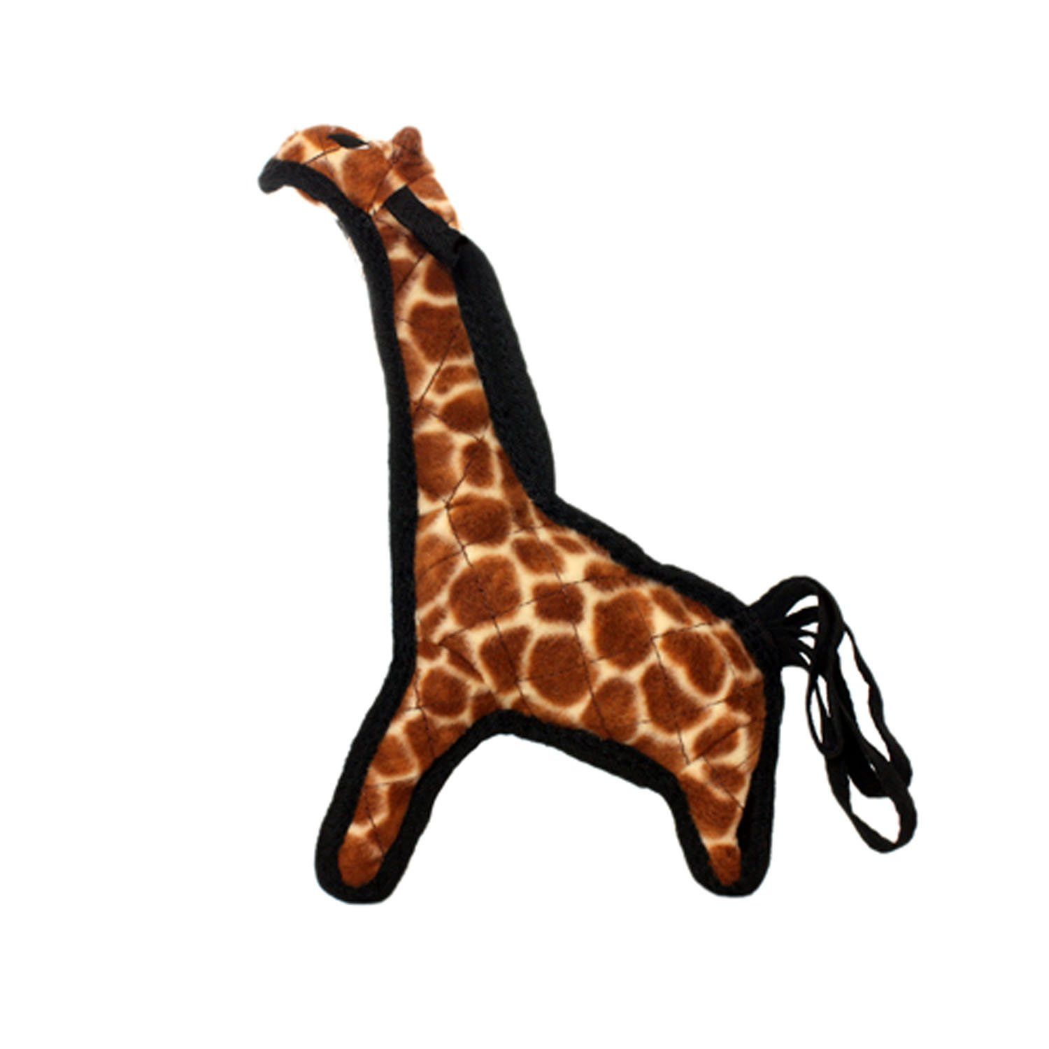 TUFFY - World's Tuffest Soft Dog Toy - Zoo Junior Giraffe - Multiple Layers. Made Durable, Strong & Tough. Interactive Play (Tug, Toss & Fetch). Machine Washable & Floats