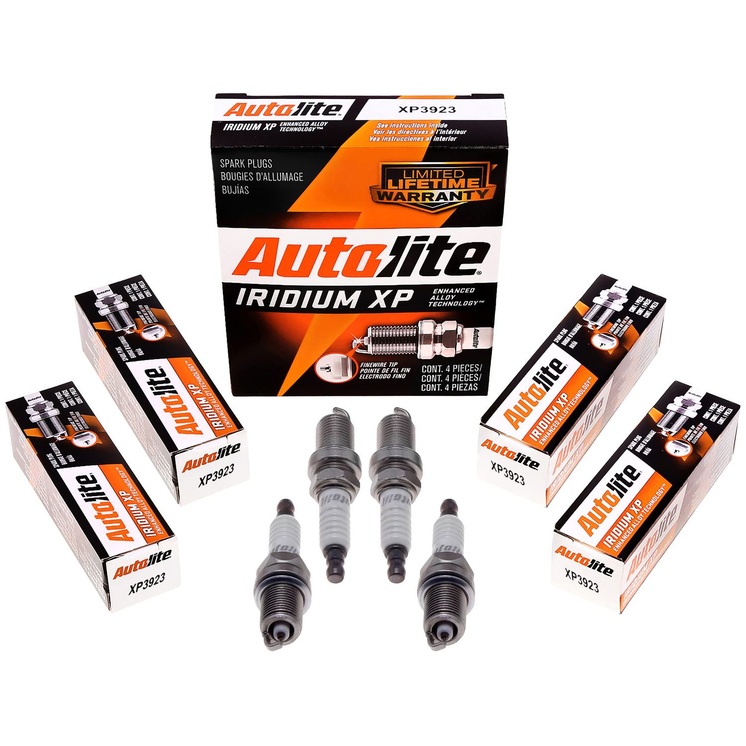 Autolite Iridium XP Automotive Replacement Spark Plugs, XP3923 (4 Pack)