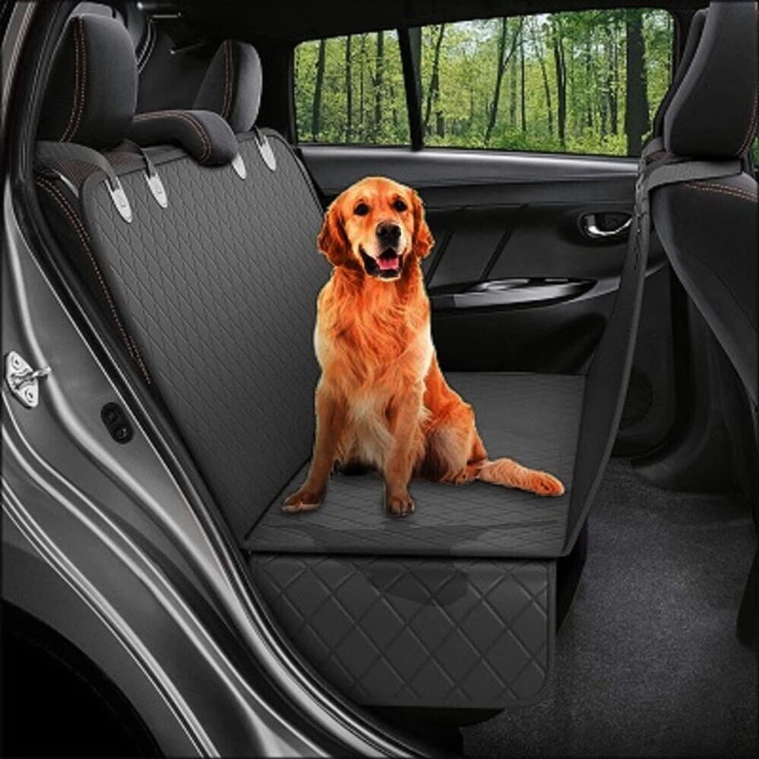 Pet Dog Car Seat Hammock Safety Protector Mat for Rear Back Seat Cover