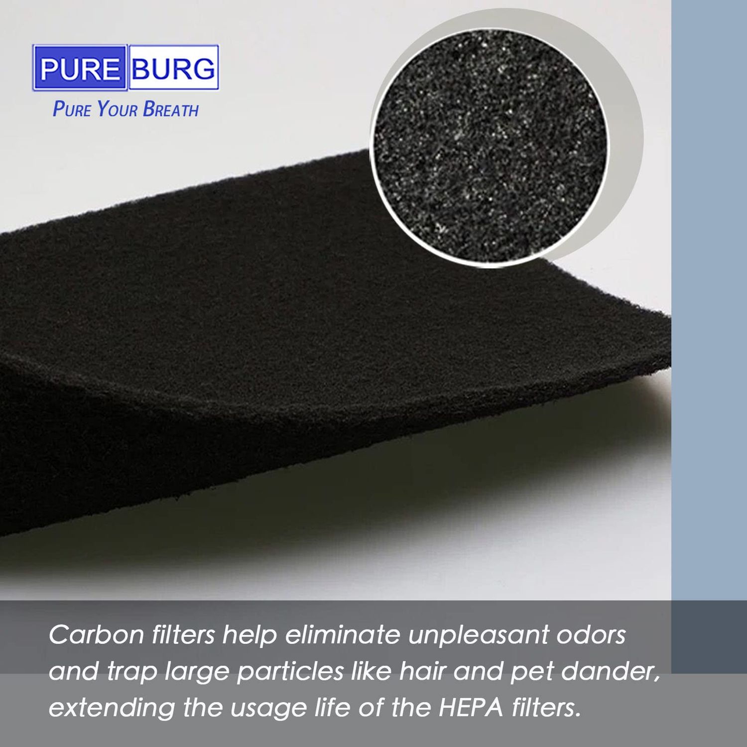 PUREBURG GP-1-F Replacement Filter Compatible with B-Air Grizzly Dryer GP-1,8-Pack Washable Pet-hair Dryer Deodorization Filter Air Clean Dust