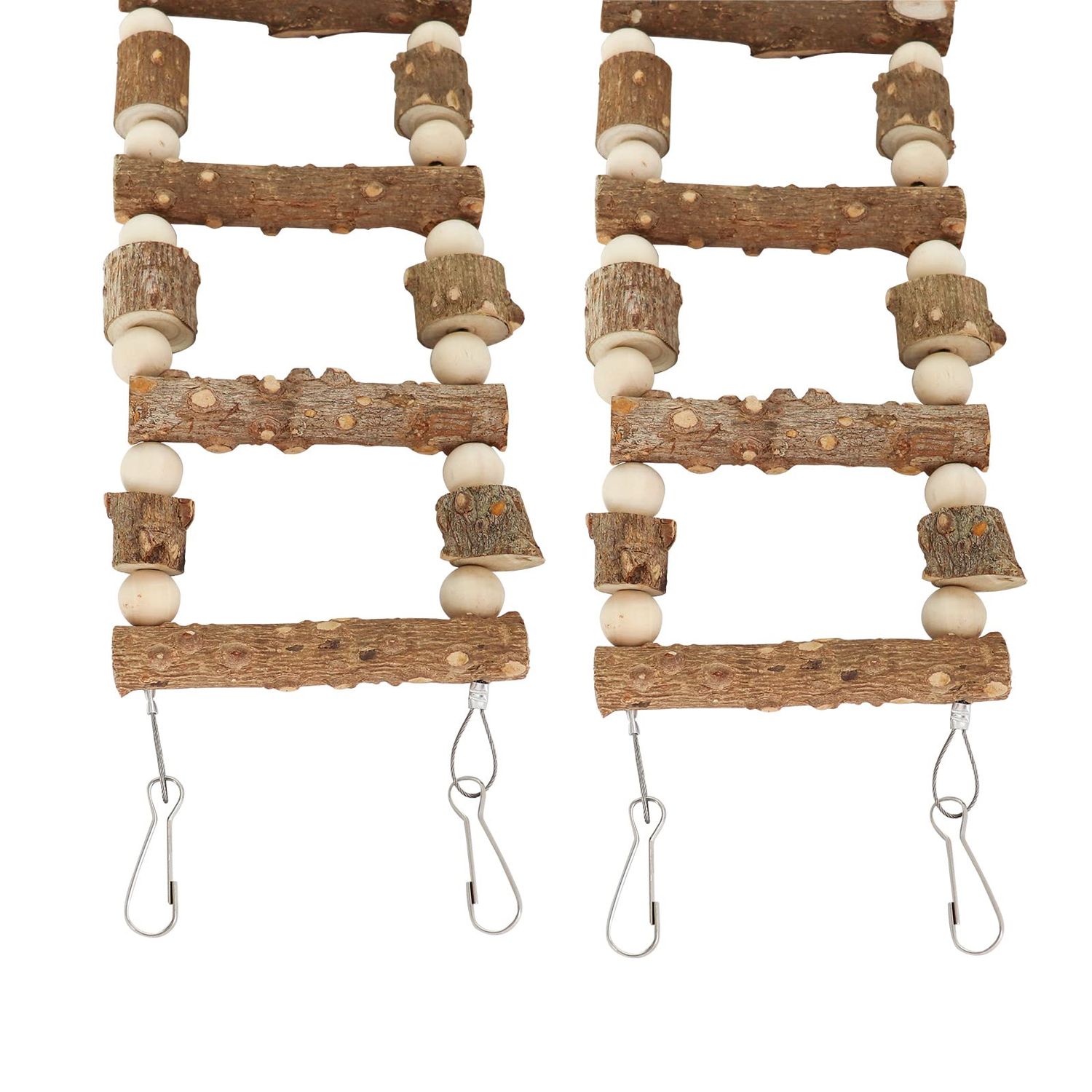 Bird Parrot Ladder Bridge Toy, Bird Swing Toy, Natural Pepper Wood Hanging Pet Chewing Toy, Rat Hamster Climbing Toys, Bird Cage Accessories, Suitable for Bird Parrot Rat Squirrel Sugar Gliders