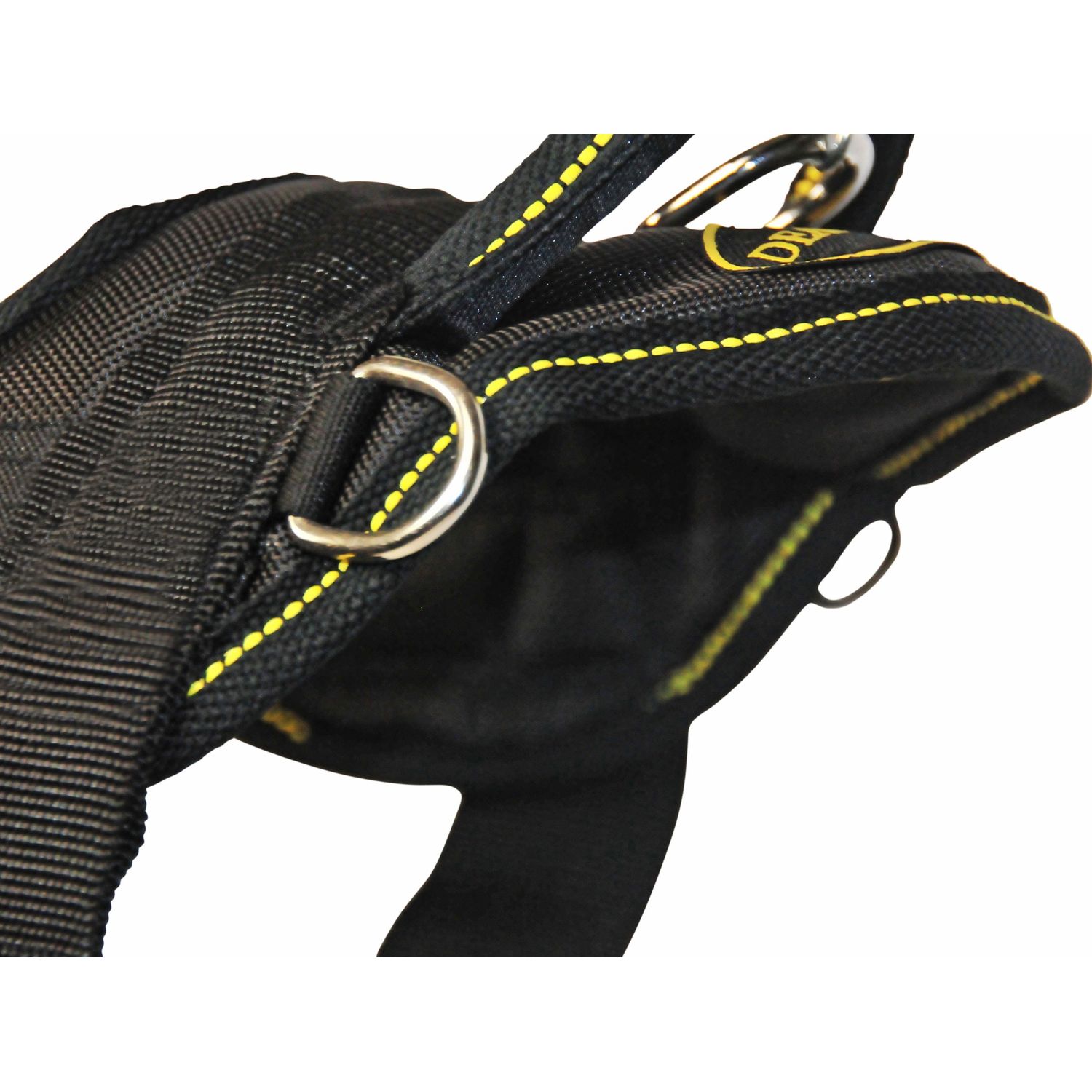 Dean and Tyler DT Dog Harness, Black With Yellow Trim, Small - Fits Girth Size: 22-Inch to 27-Inch