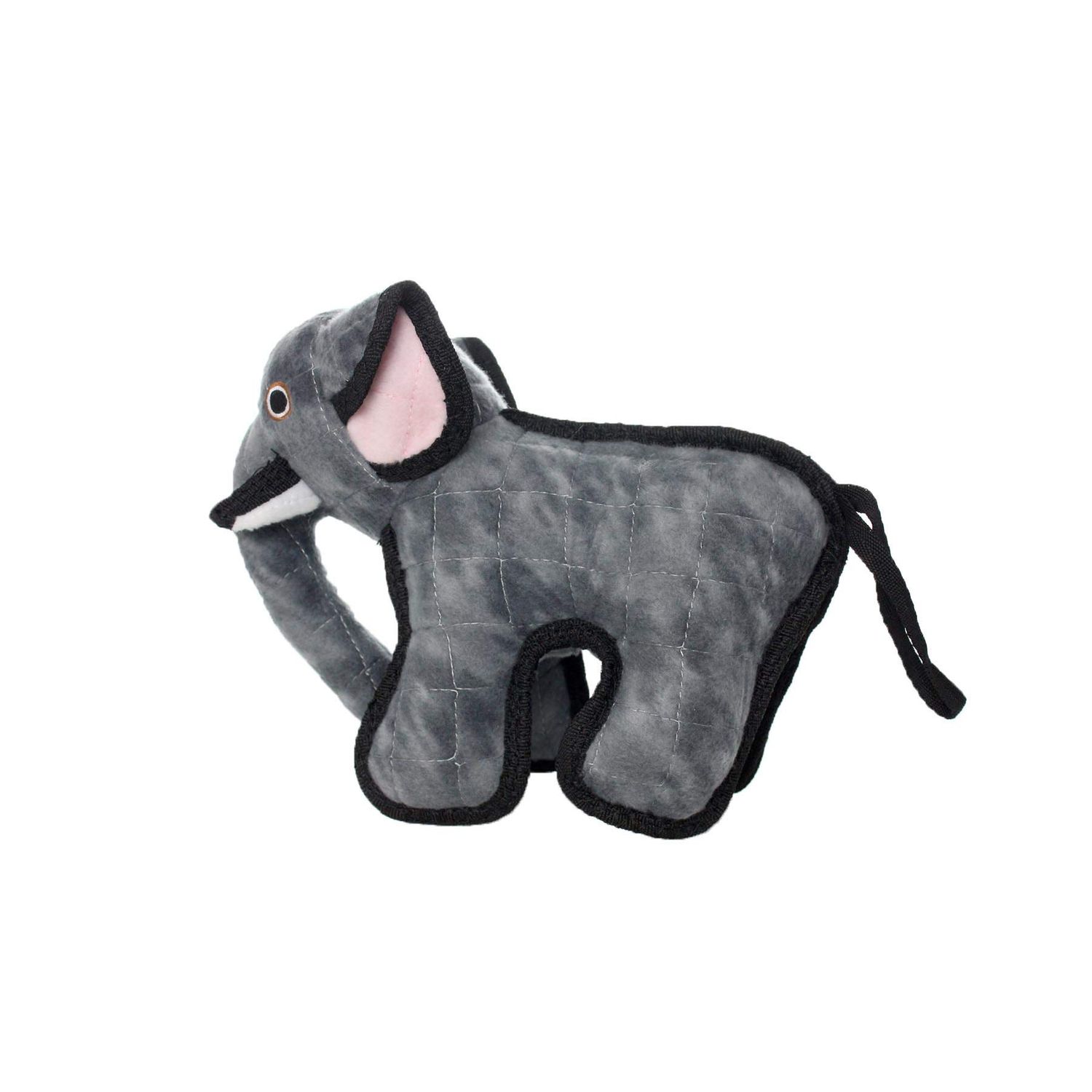 TUFFY - World's Tuffest Soft Dog Toy - Zoo Elephant - Multiple Layers. Made Durable, Strong & Tough. Interactive Play (Tug, Toss & Fetch). Machine Washable & Floats. (Combo Pack)
