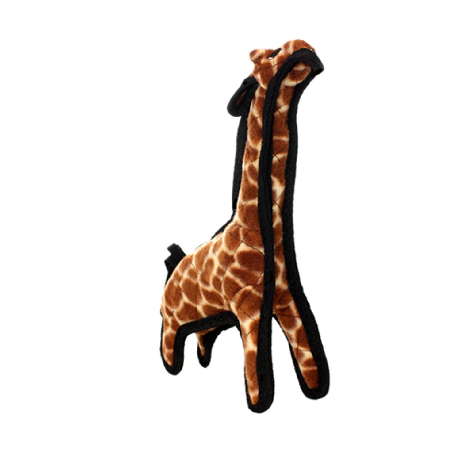 TUFFY - World's Tuffest Soft Dog Toy - Zoo Junior Giraffe - Multiple Layers. Made Durable, Strong & Tough. Interactive Play (Tug, Toss & Fetch). Machine Washable & Floats