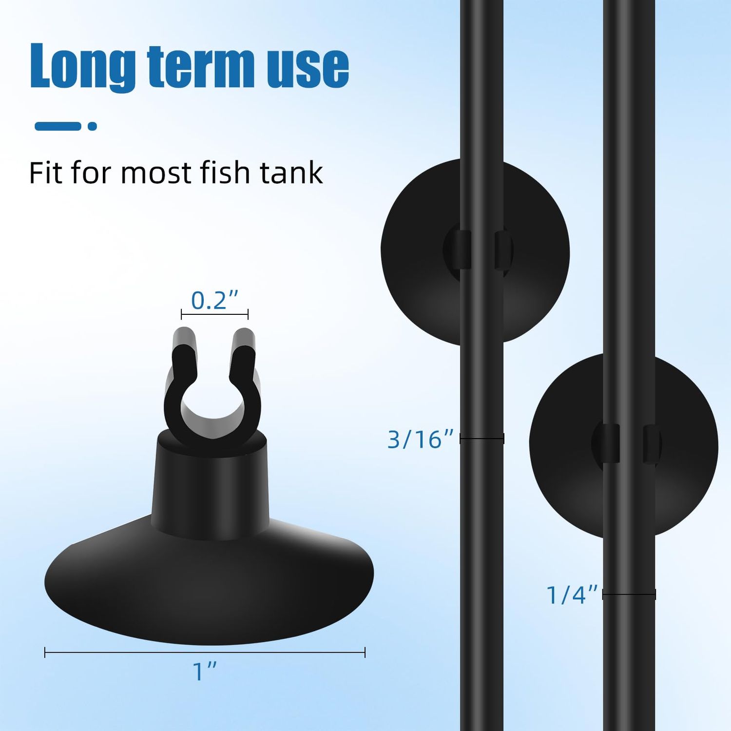 AQUANEAT 25 Feet Aquarium Airline Tubing, Standard 3/16” Tubing for Fish Tank Air Pump (Black)