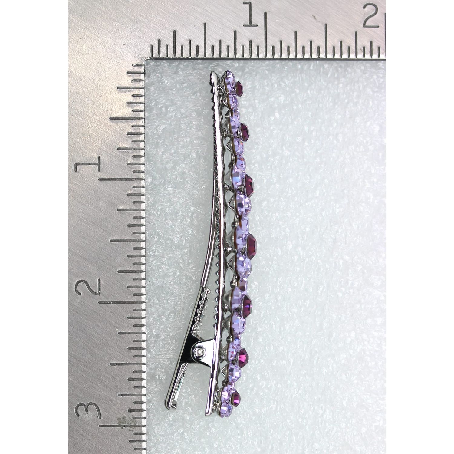 Faship Gorgeous Blue Crystal Floral Small Alligator Hair Clip