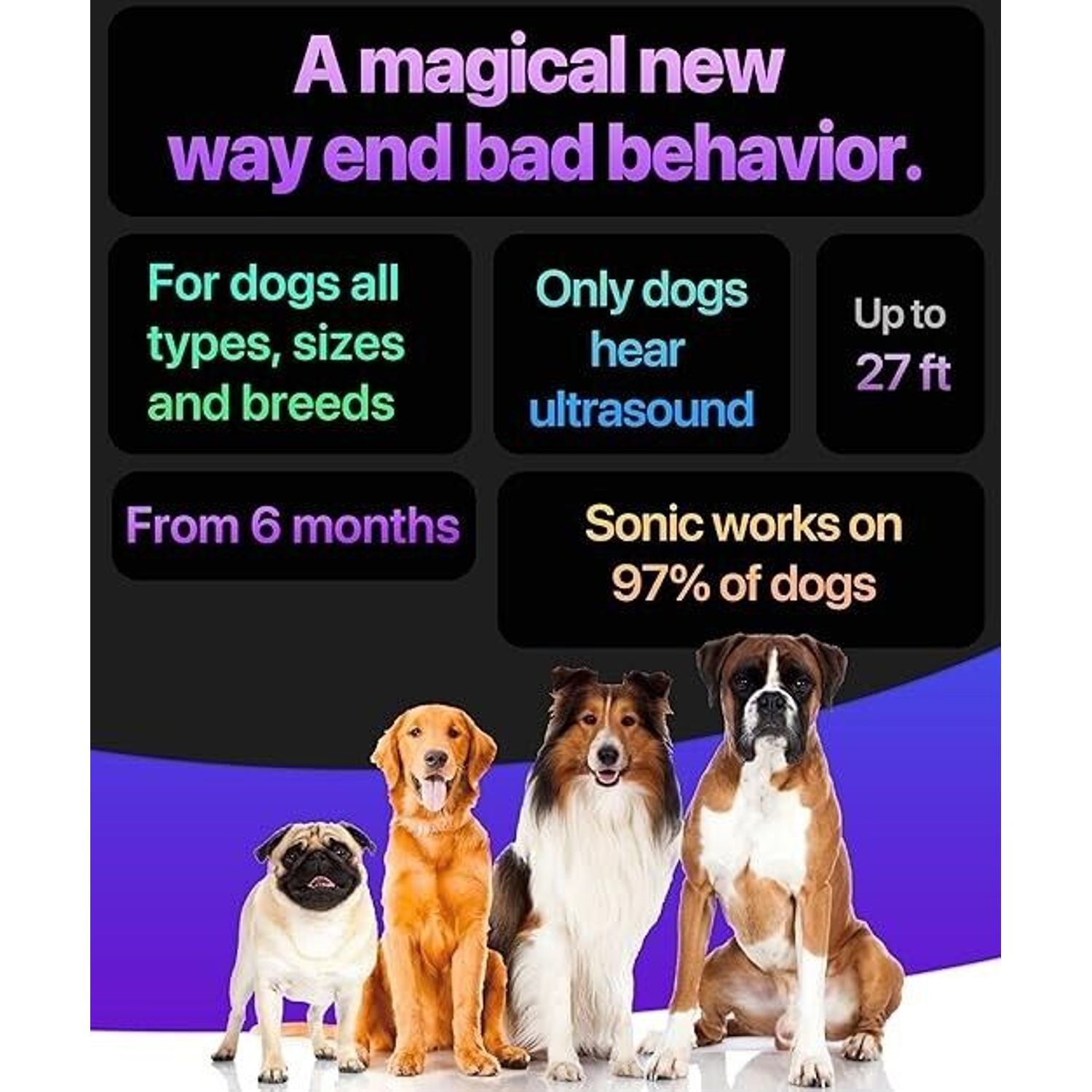 2024Release Dog Bark Deterrent Device Stops Bad Behavior | No Need Yell or Swat,
