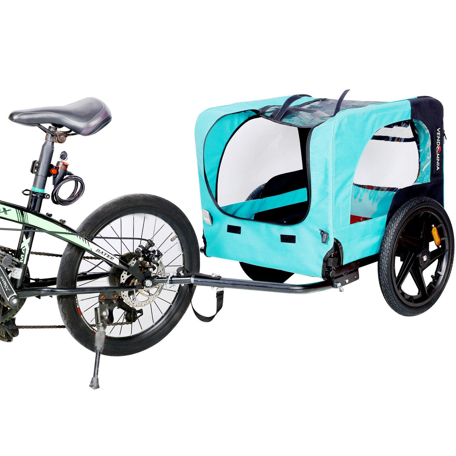 Light Green Foldable Pet Jogging Stroller Dog Carriers Bicycle Trailer Pet Dog C