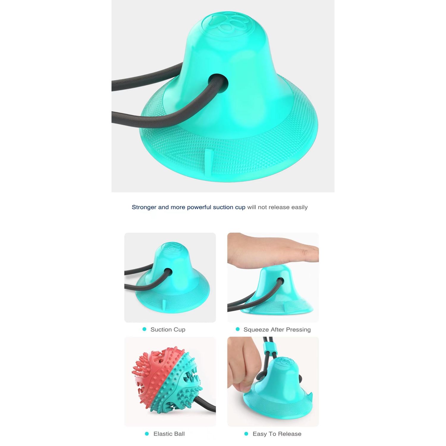 EFYUE Interactive Dog Toy, A Dog Toy Ball with A Built-in Sound，Dog Puzzle Treat Food Dispensing Ball Suitable for Small, Medium Sized Dog Toys