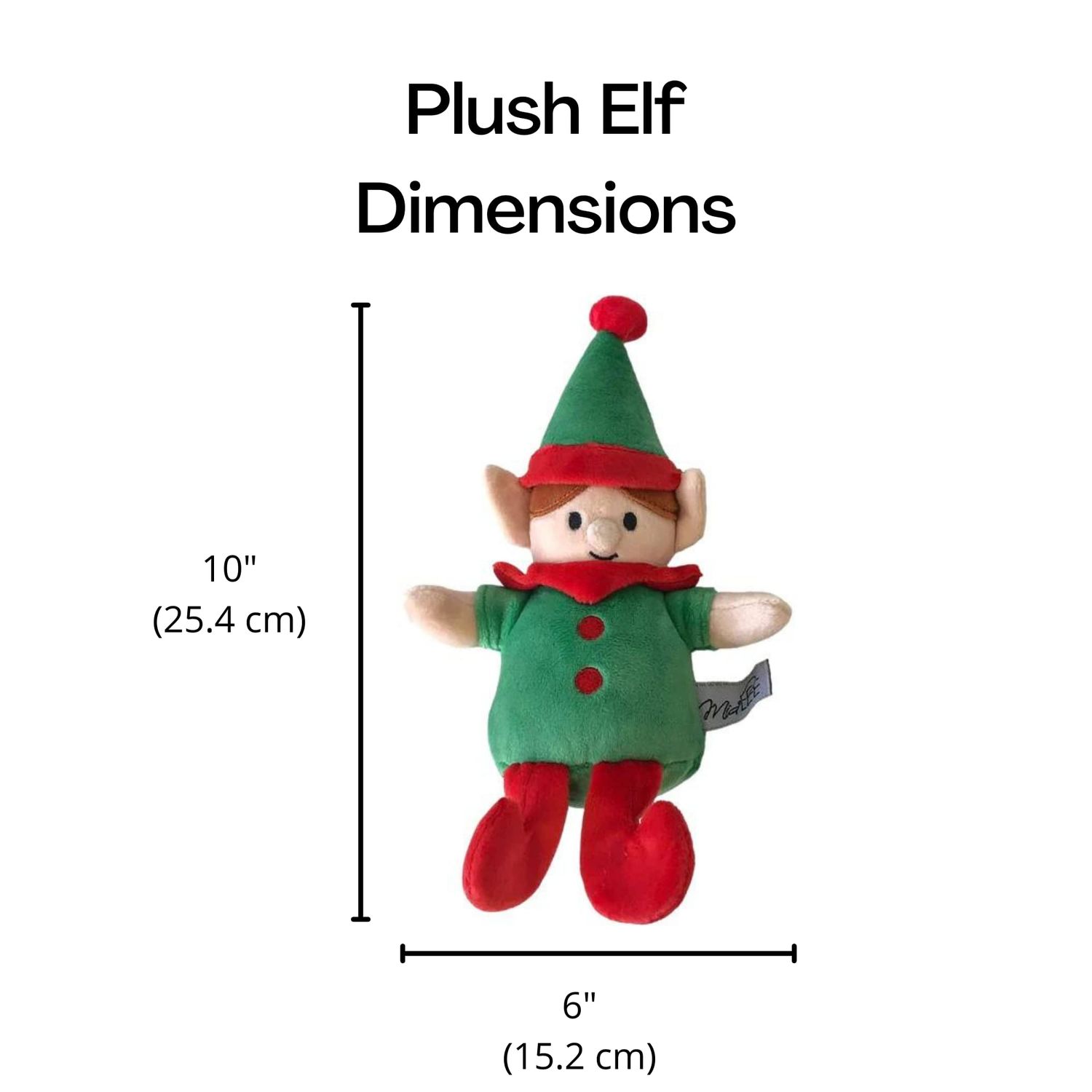 Midlee Christmas Elf Plush Dog Toy
