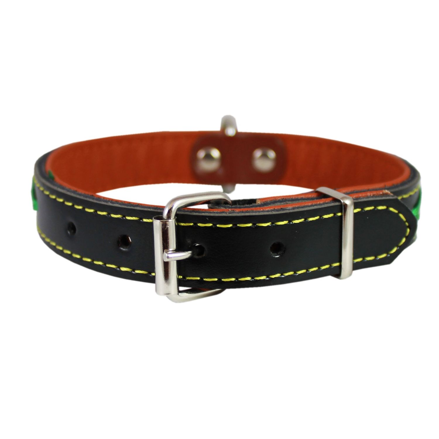 Genuine Leather Dog Collar 15.5"x3/4" Fits 11"-13" Neck Small