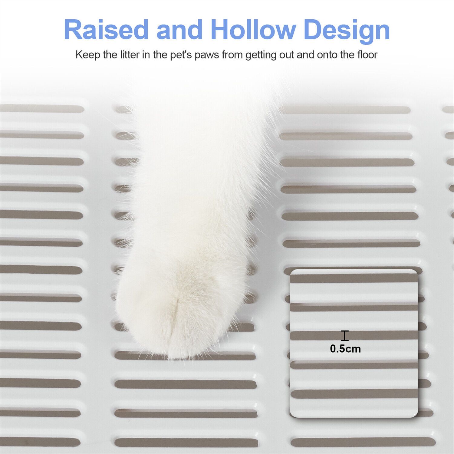 Self-Cleaning Cat Litter Box Large Cat Pan Drawer Anti-Splashing Cat Potty Tray