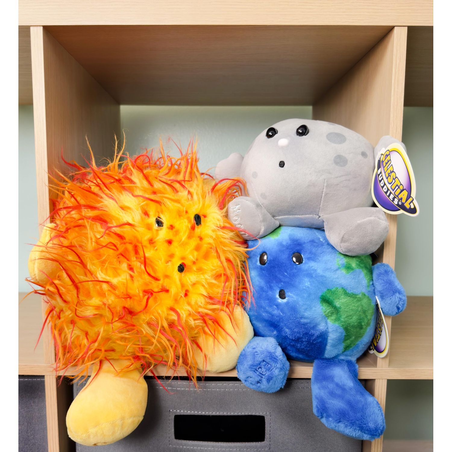 Celestial Buddies Earth Moon Sun Bundle Science Astronomy Space Solar System Educational Plush Planet Toys