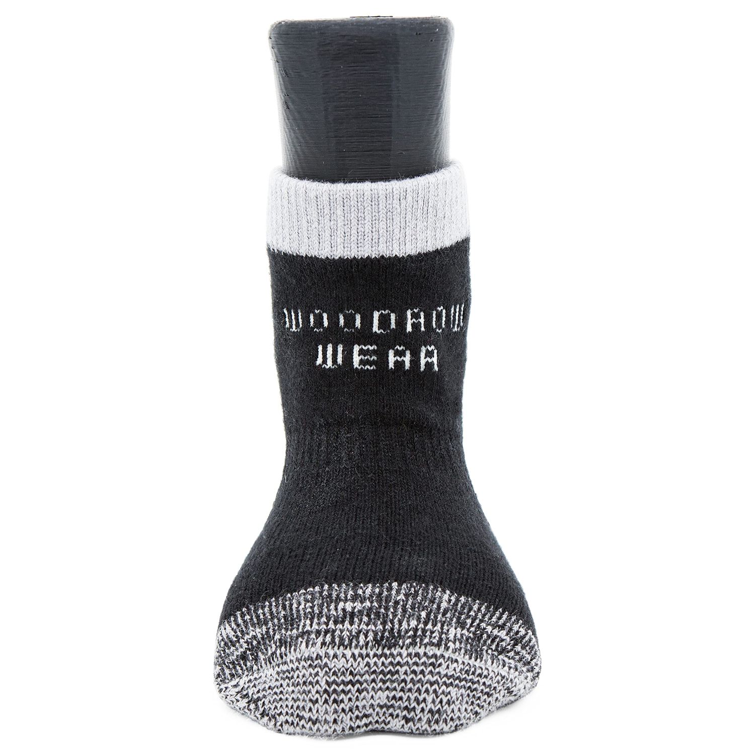 Woodrow Wear, Power Paws Reinforced Foot Dog Socks, Black Grey, M, Fits 45-75 pounds