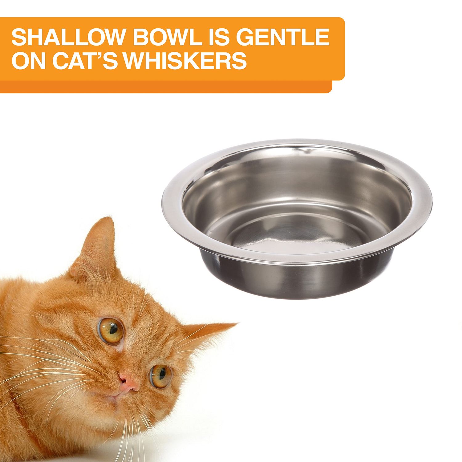 Neater Feeder - Deluxe Model - Mess-Proof Cat Bowls (Cat, Bronze) - Made in USA - Elevated, No Spill, Non-Tip, Non-Slip, Raised Stainless Steel Food & Water Pet Bowls