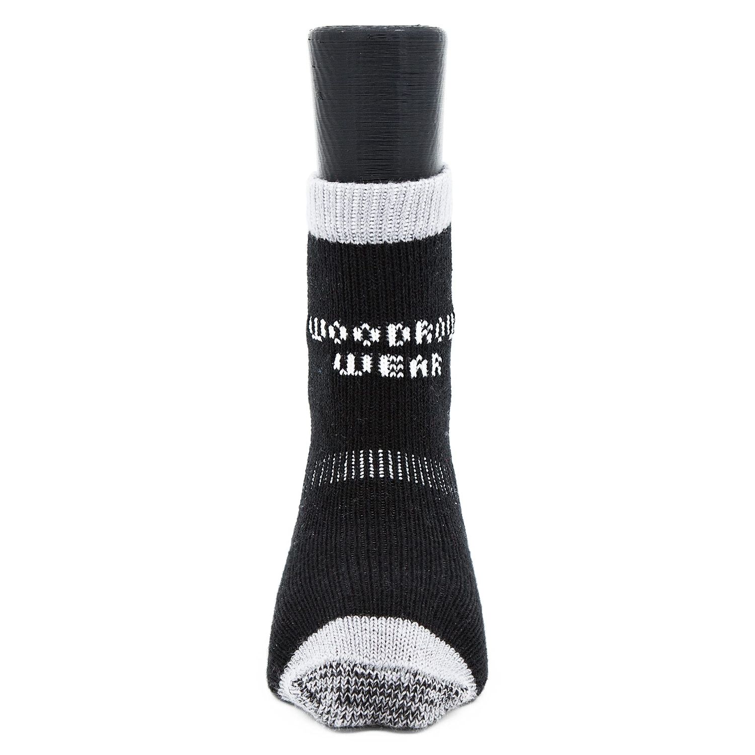 Woodrow Wear, Power Paws Greyhound Edition Advanced Dog Socks, Black Grey, L, Fits 70-95 pounds