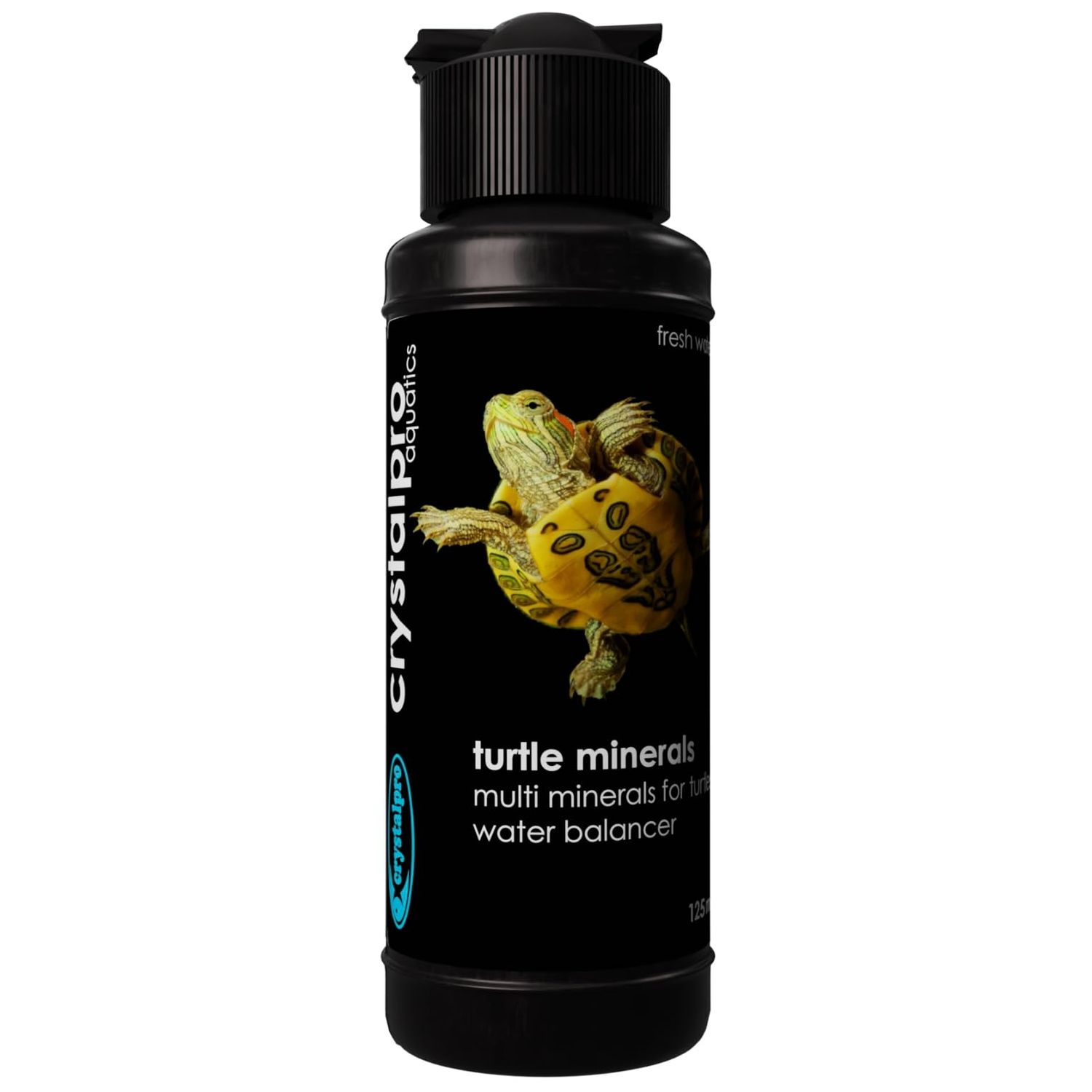 Crystalpro Turtle Minerals 4.22 Oz - Helps Grow a Better Shell and Improves General Health - Mineral Additive for Turtles- Aquarium Salt for Freshwater Tanks - Calcium for Turtle