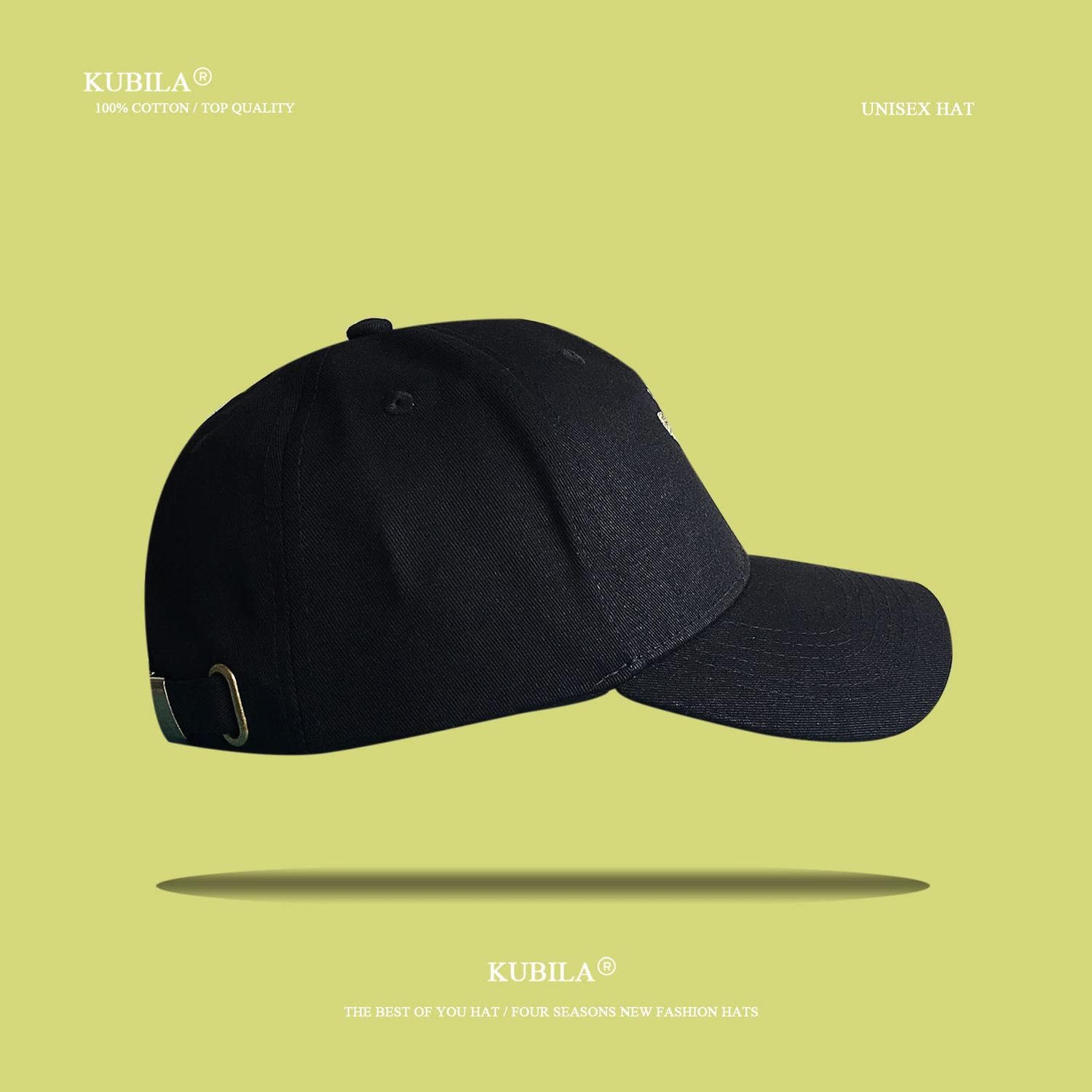 KUBILA Black Queen Bee Snapback Baseball Cap for Men and Women - Embroidered Hat for Stylish Summer Outdoor Activities.
