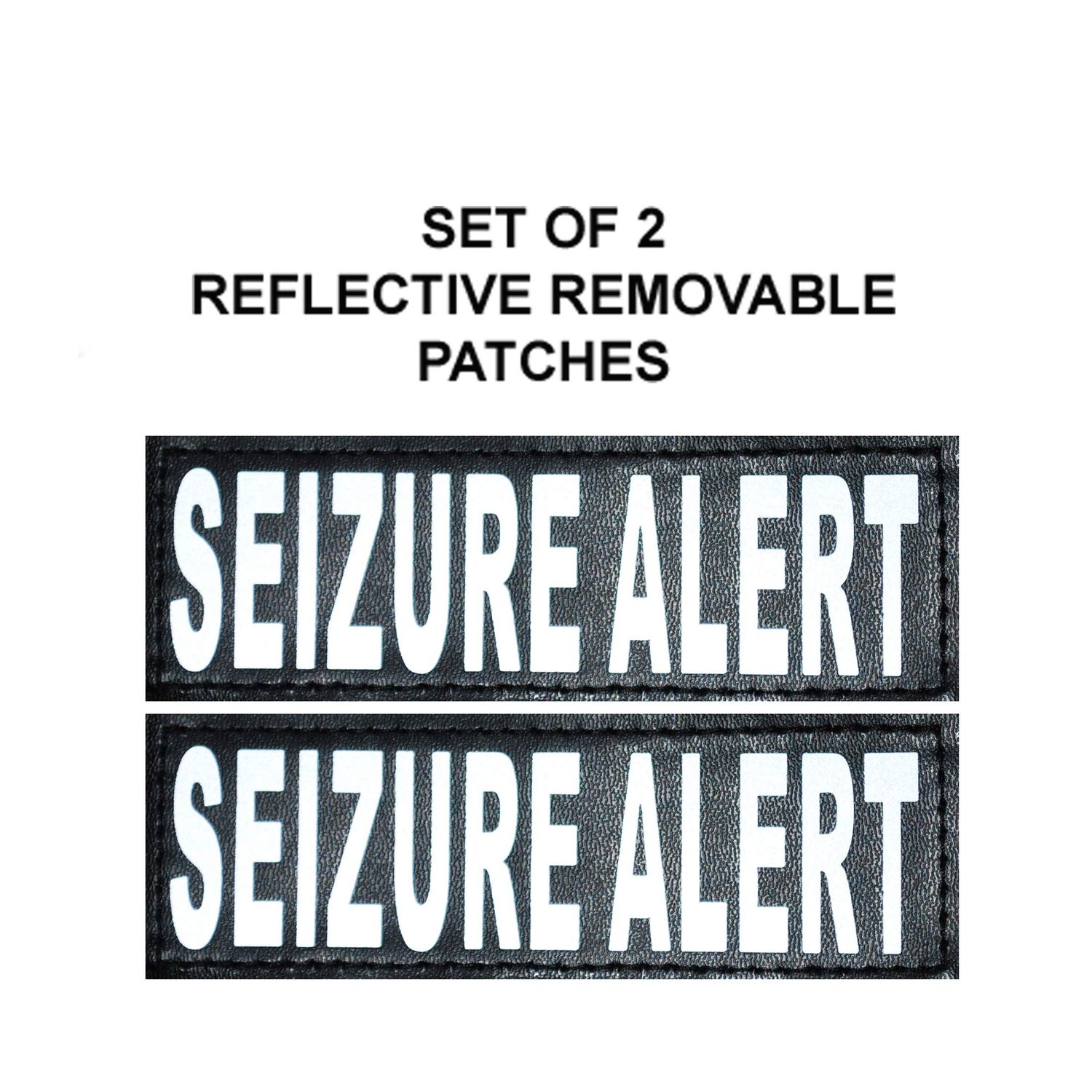 Doggie Stylz Set of 2 Reflective Seizure Alert Removable Patches for Service Dog Harnesses & Vests.