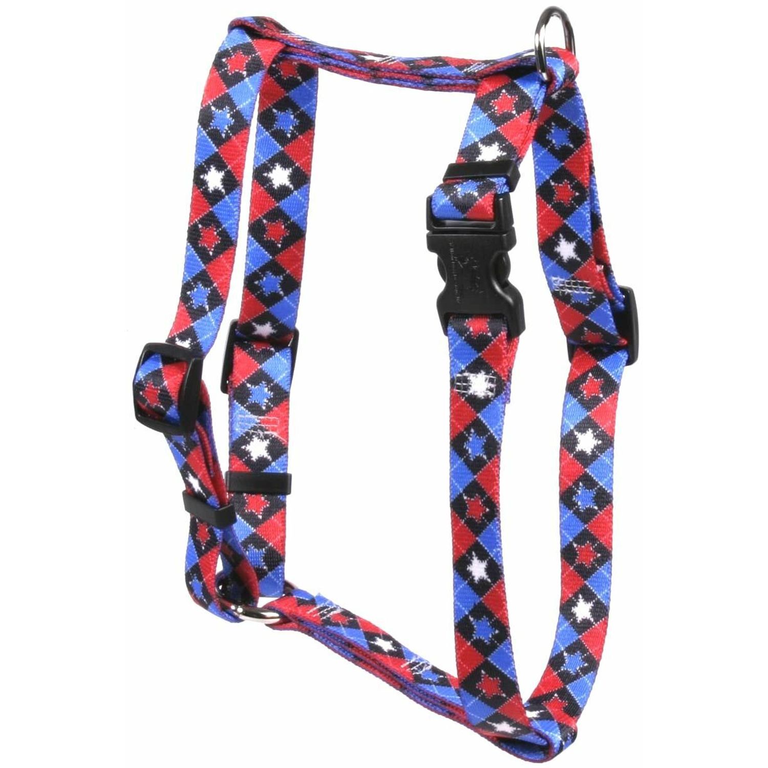 Yellow Dog Design American Argyle Roman Style H Dog Harness, X-Large/1" Wide