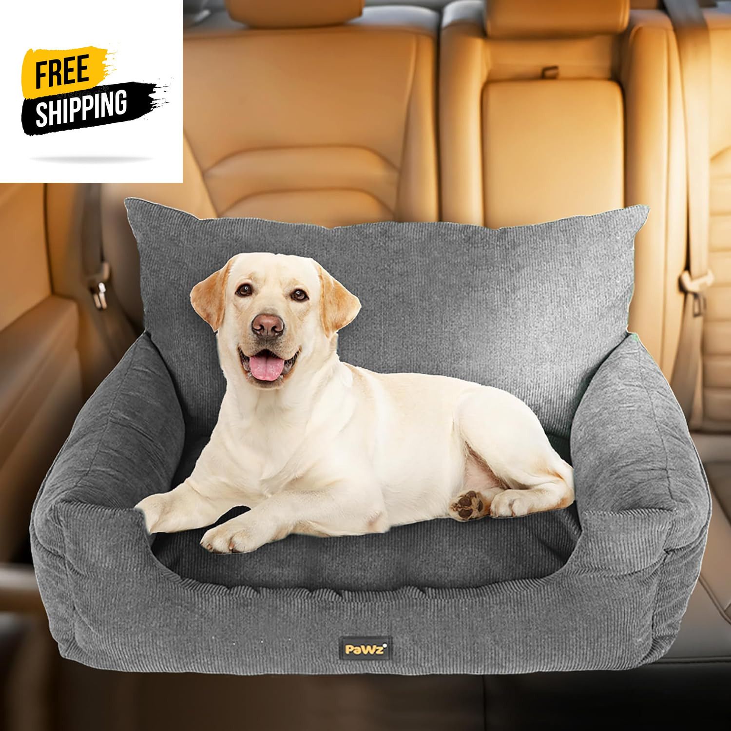 Pet Car Booster Seat Dog Protector Portable Travel Bed Removable Green M