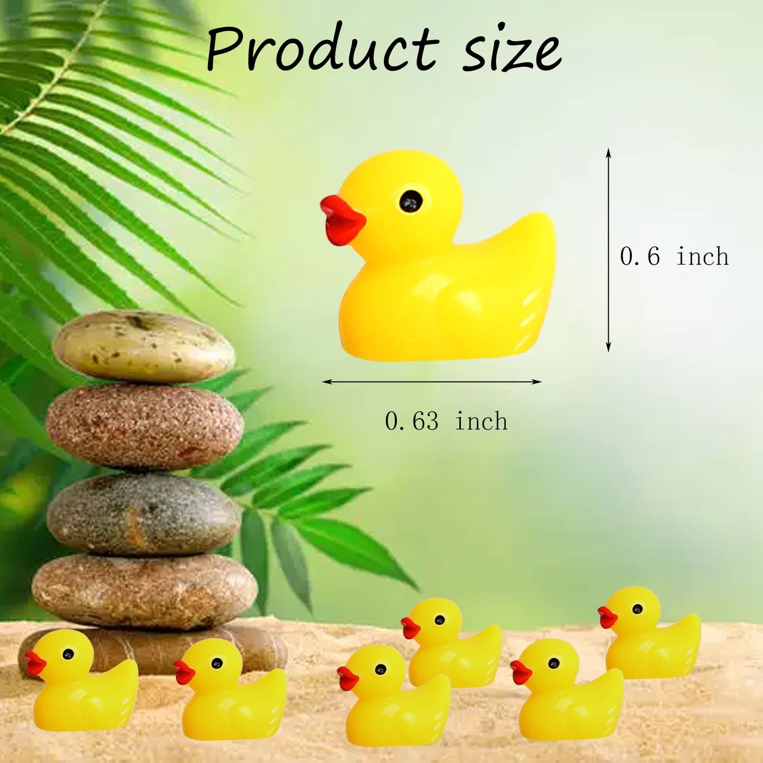 Tindobewan 100 PCS Tiny Ducks Mini Resin Ducks Miniature Duck Figures Ornament for Craft, Garden, Aquarium, Home Decorations（Yellow）