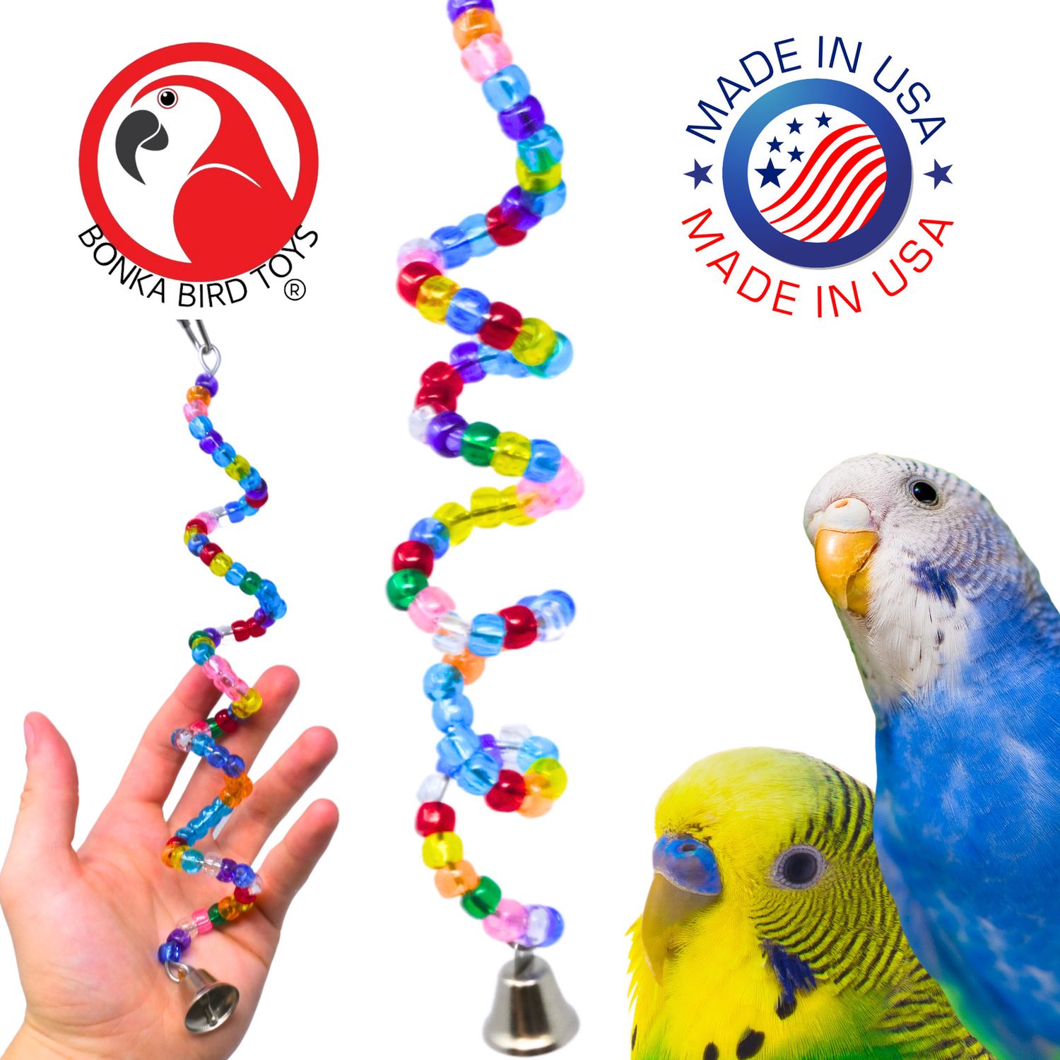 Bonka Bird Toys 869 Millet Holder Small Parrot Cage Treat Dispenser Budgie Pet