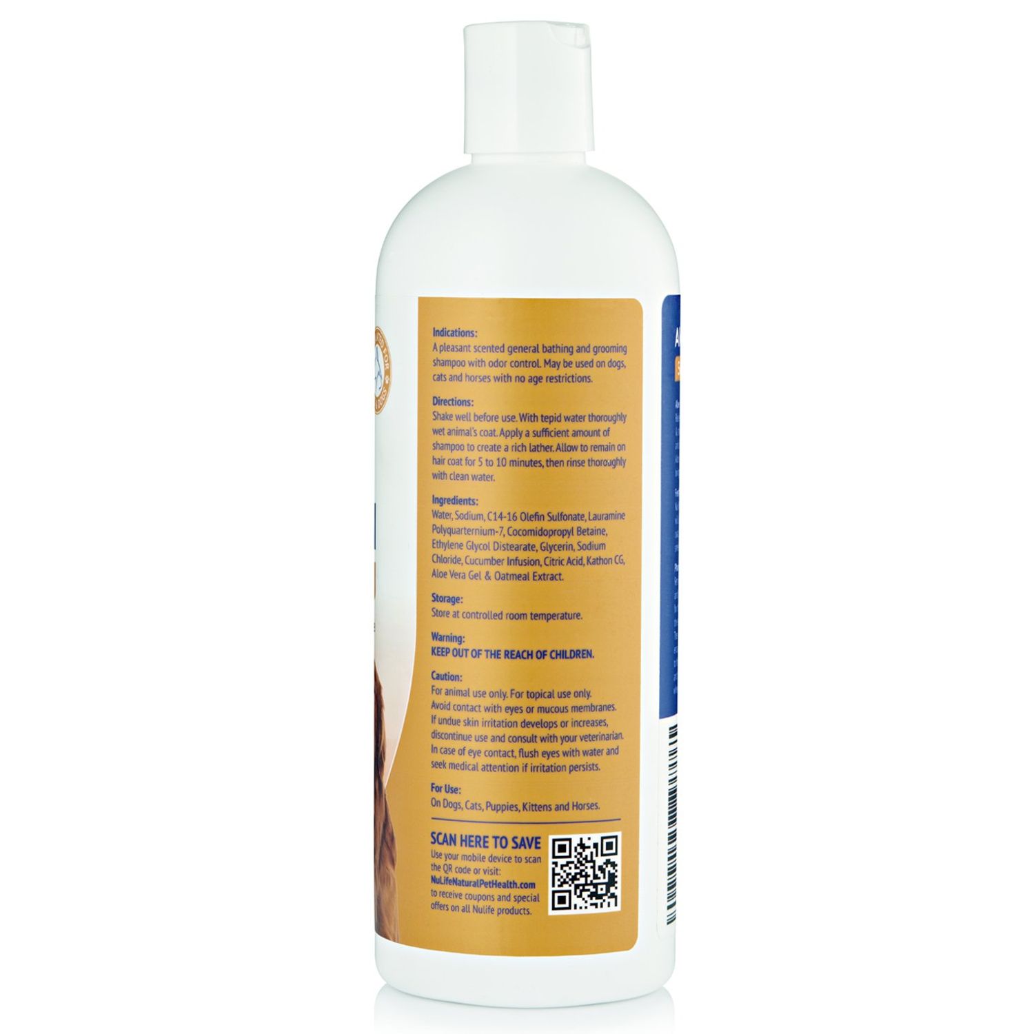 Oatmeal Dog Shampoo with Soothing Aloe Vera, Sensitive Skin Dog Shampoo for All Pets, with Tropical Fresh Pina Colada Scent, Hypoallergenic Formula Provides Relief from Allergies & Dry Itchy Skin