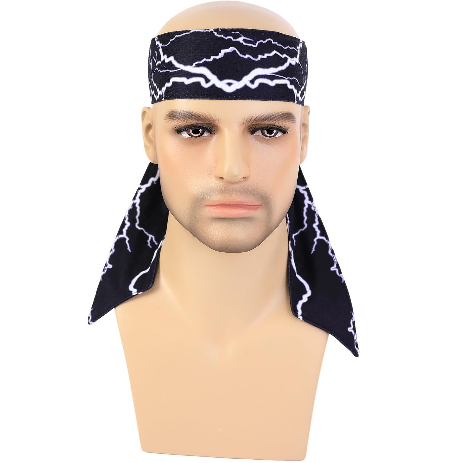 Lightning Costume Headband Bandana Patterns for Men's Kids Movie Cosplay Halloween Party