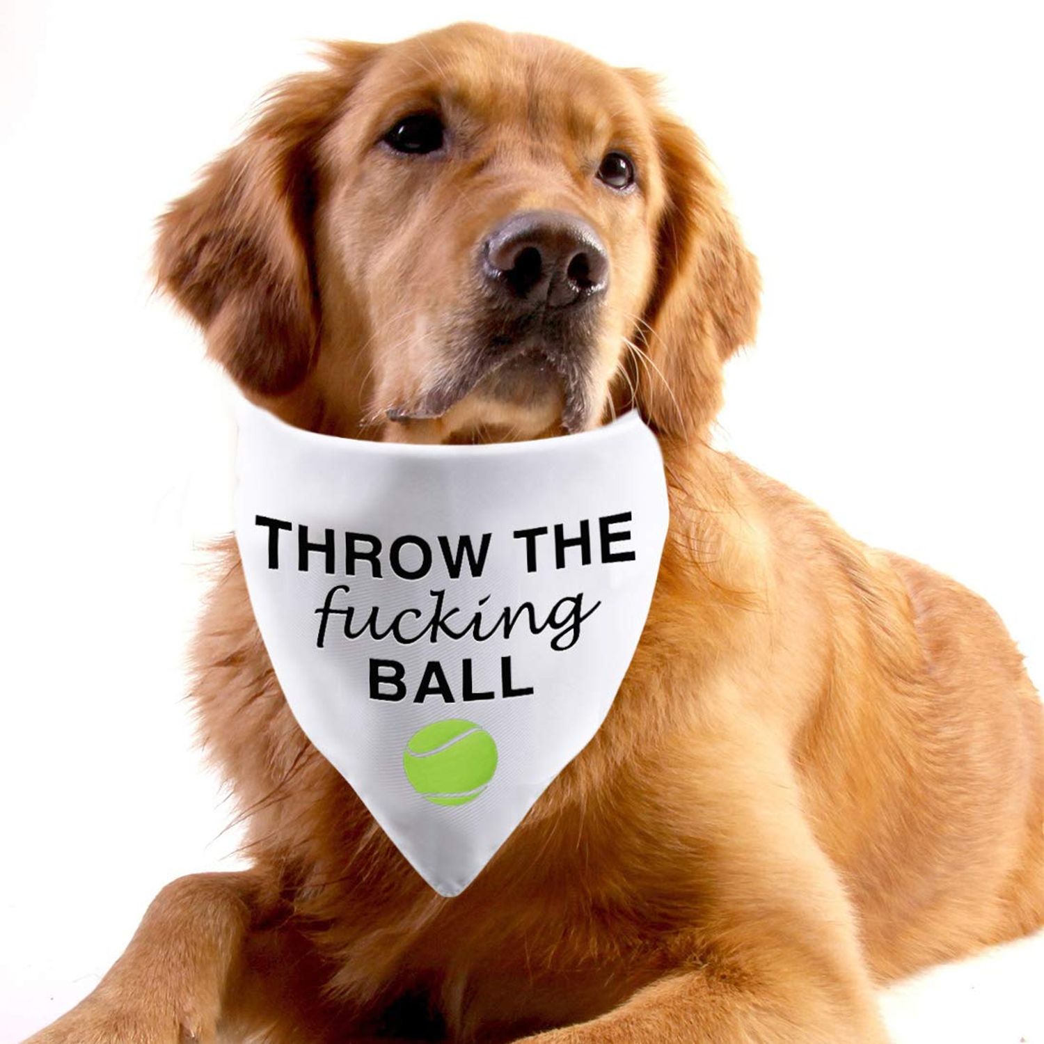 2 Pack Throw The F** Ball Dog Bandana Ball is Life Gift for Dog Owner (Throw The Ball 2 Pack)