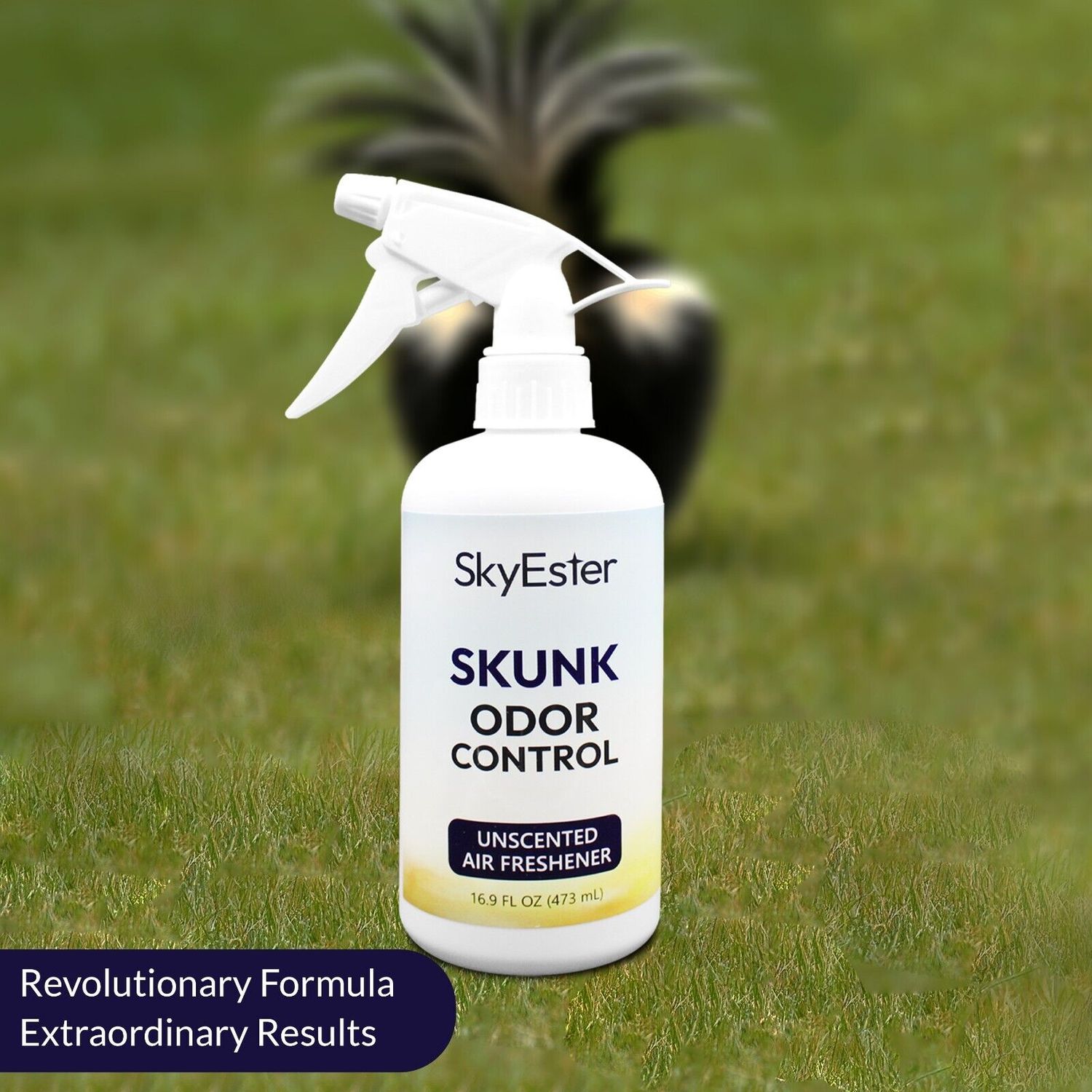 Skunk Odor Eliminator Pet Odor Control [Unscented Advance Formula]