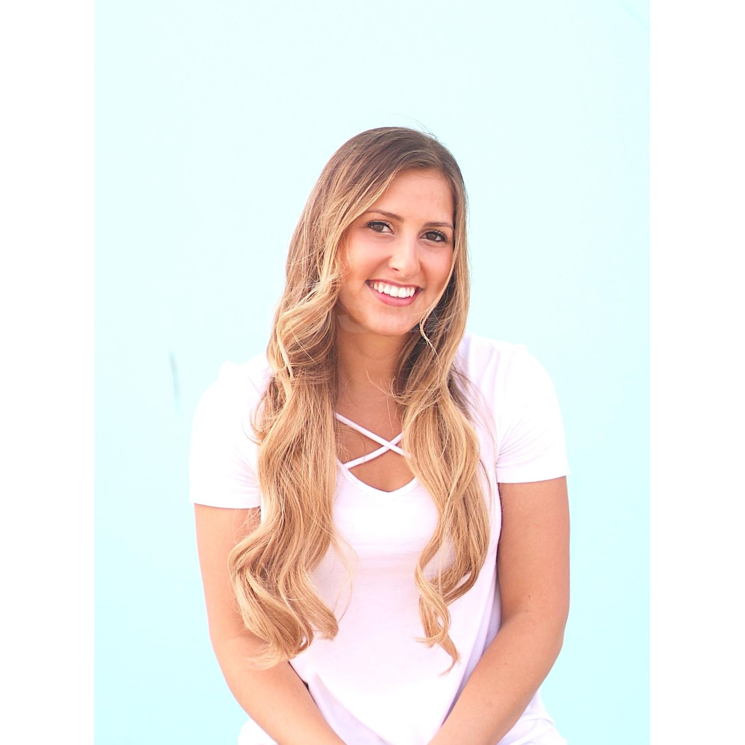 TRESSMATCH® 20”(22") Clip in Remy (Remi) Human Hair Extensions Ombre/dip Dye Chestnut/medium Brown to Caramel Blonde 10 Pieces(pcs) Thick to Ends Full Head Volume Set [Set Weight:5.6oz/160grams]