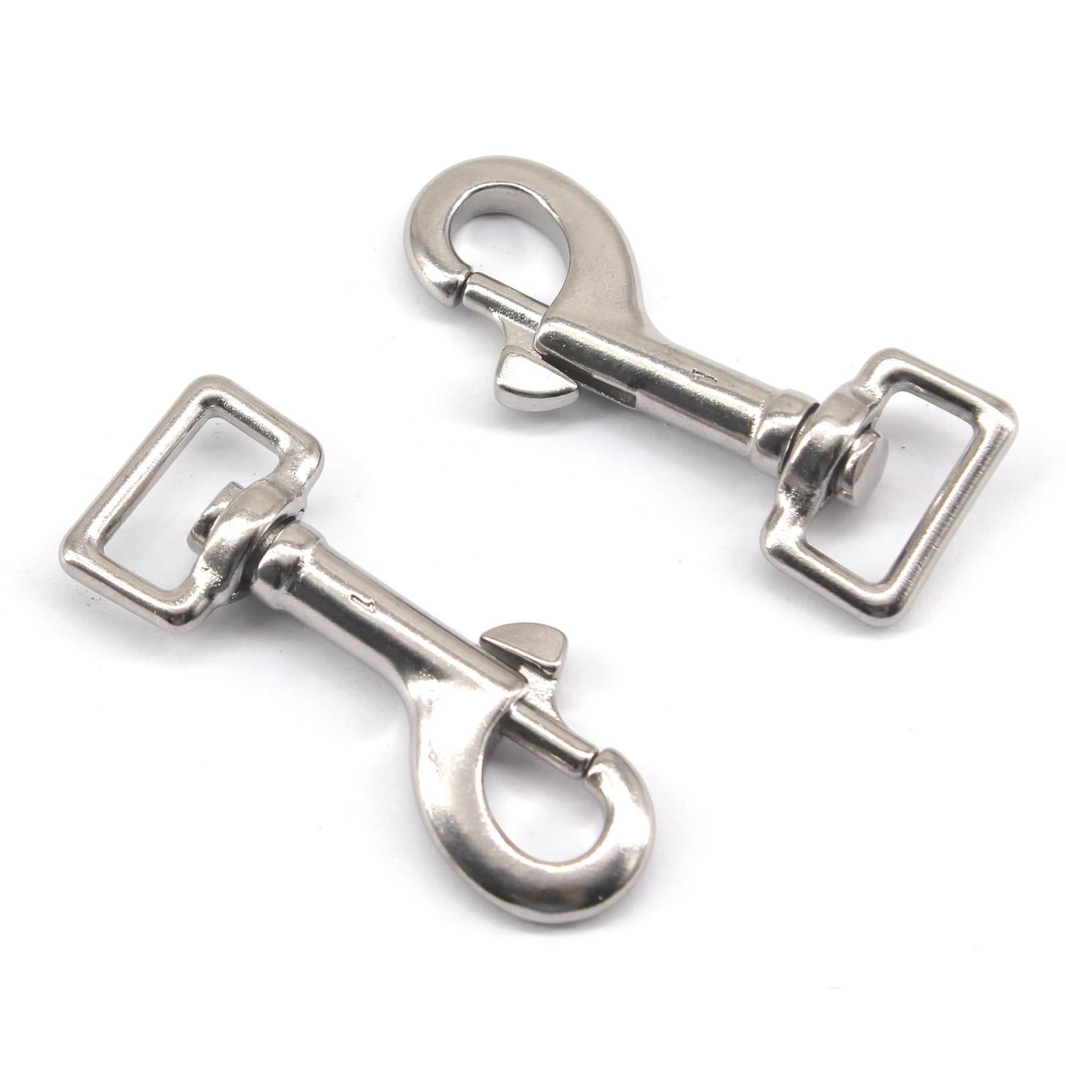 （4 Pieces) 67mm Swivel Eye Snap Hooks 316 Stainless Steel Marine Grade Single Ended Trigger Chain Clip for Dog Leash,Key Chain,Boat Ropes and Cages