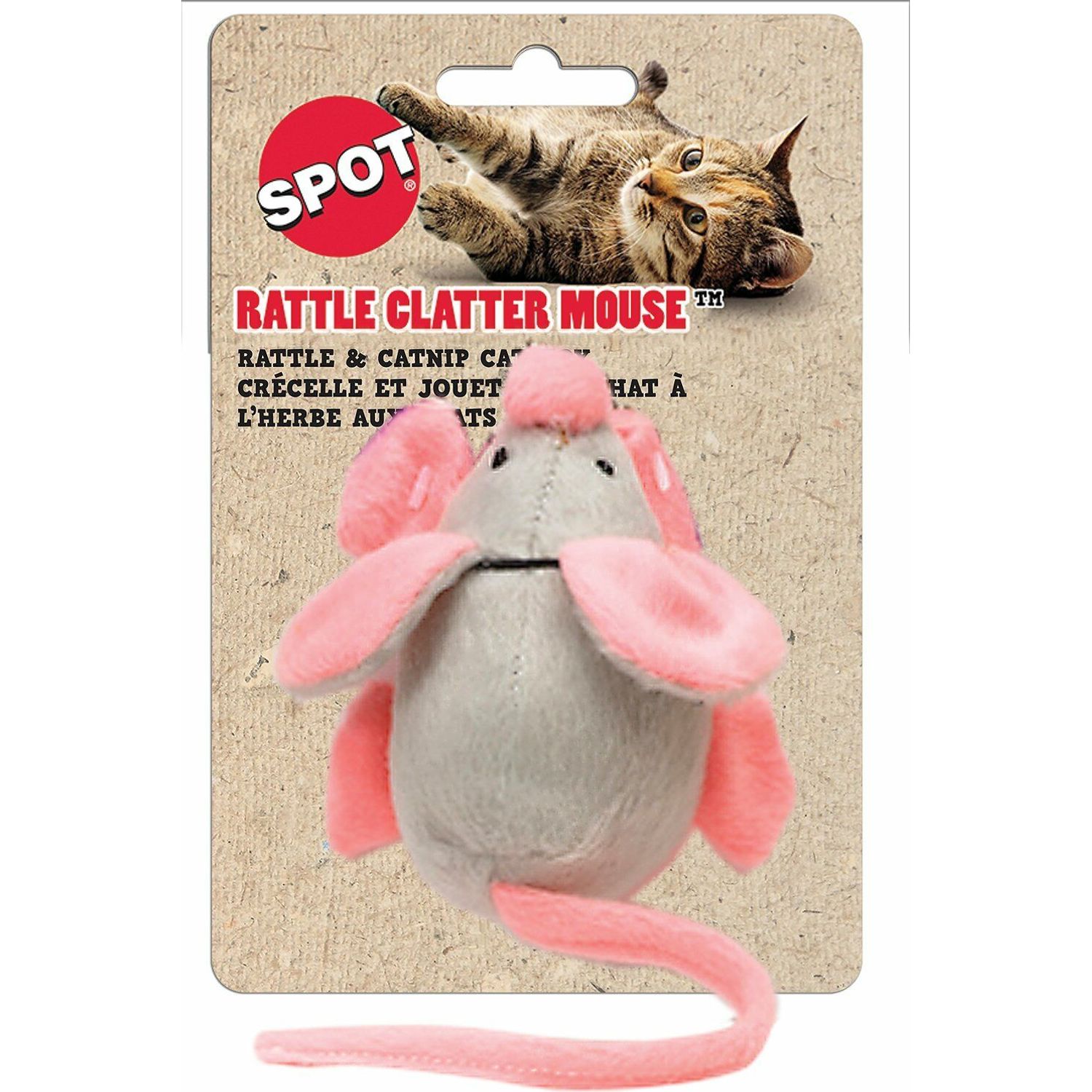 SPOT Ethical Pet Rattle Clatter Mouse Cat Toy w Catnip Kitten 1 PIECE ASSORTED