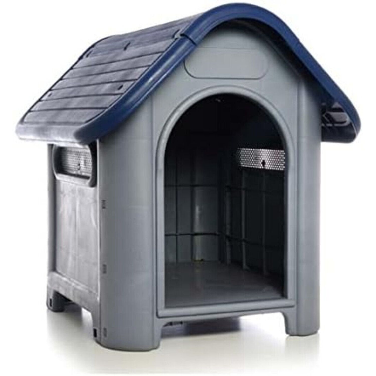 All Weather Dog House Small to Medium Indoor Outdoor Pet Dog Puppy, Blue