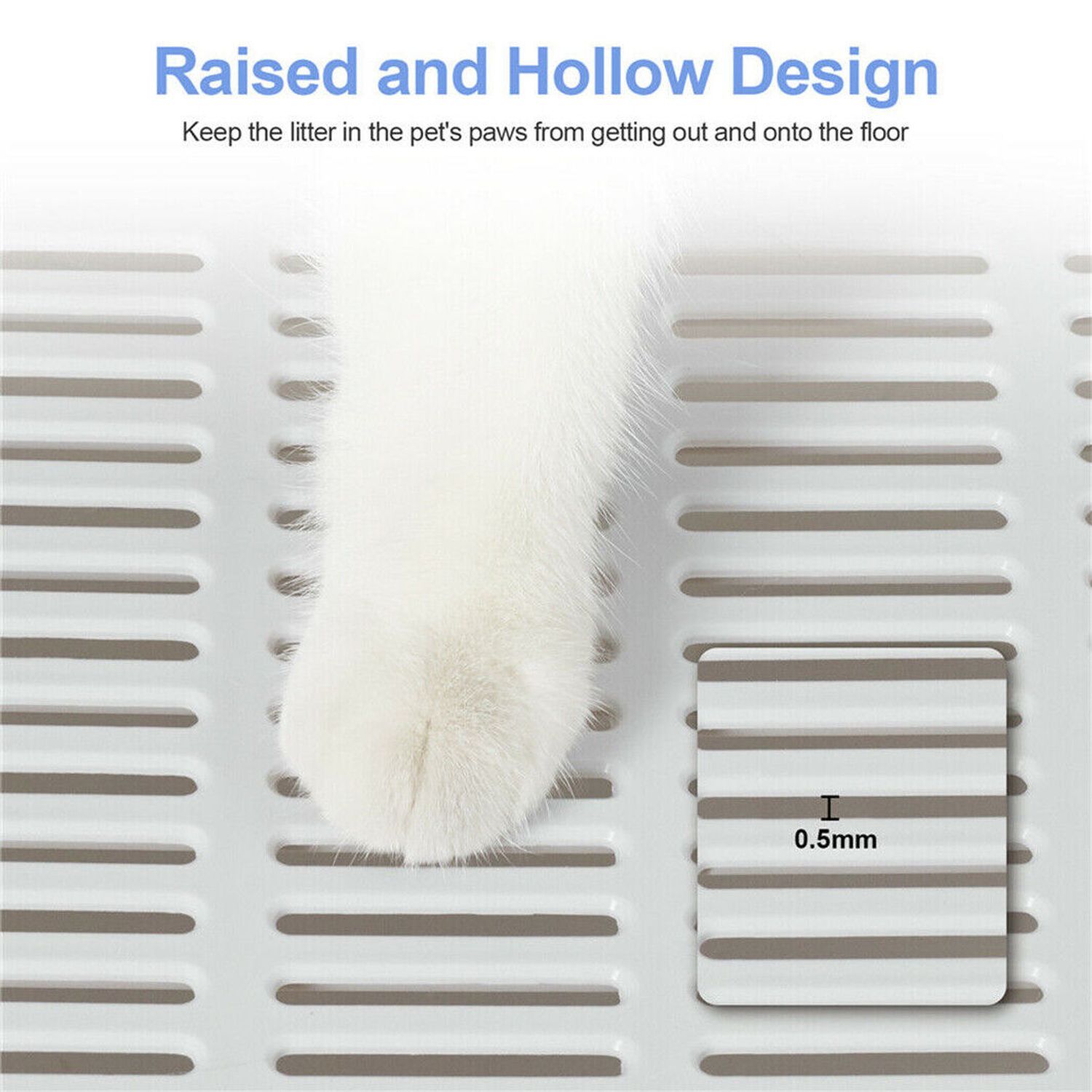 Foldable Cat Litter Box w/ Scoop & Drawer Tray Large Space Cat Litter Enclosure