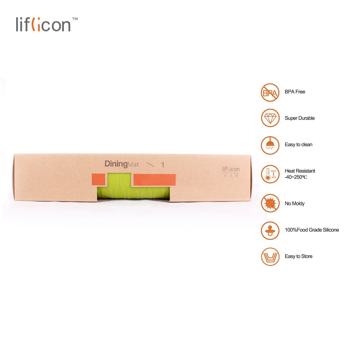 liflicon Silicone Place Mat for Dining Table Reusable Kids Place Mat Hot Pads Pot Holders Spoon Rest Baking Mat Pet Food Mat Non-Slip Trivet Mat Size 17.72''11.81''-Green