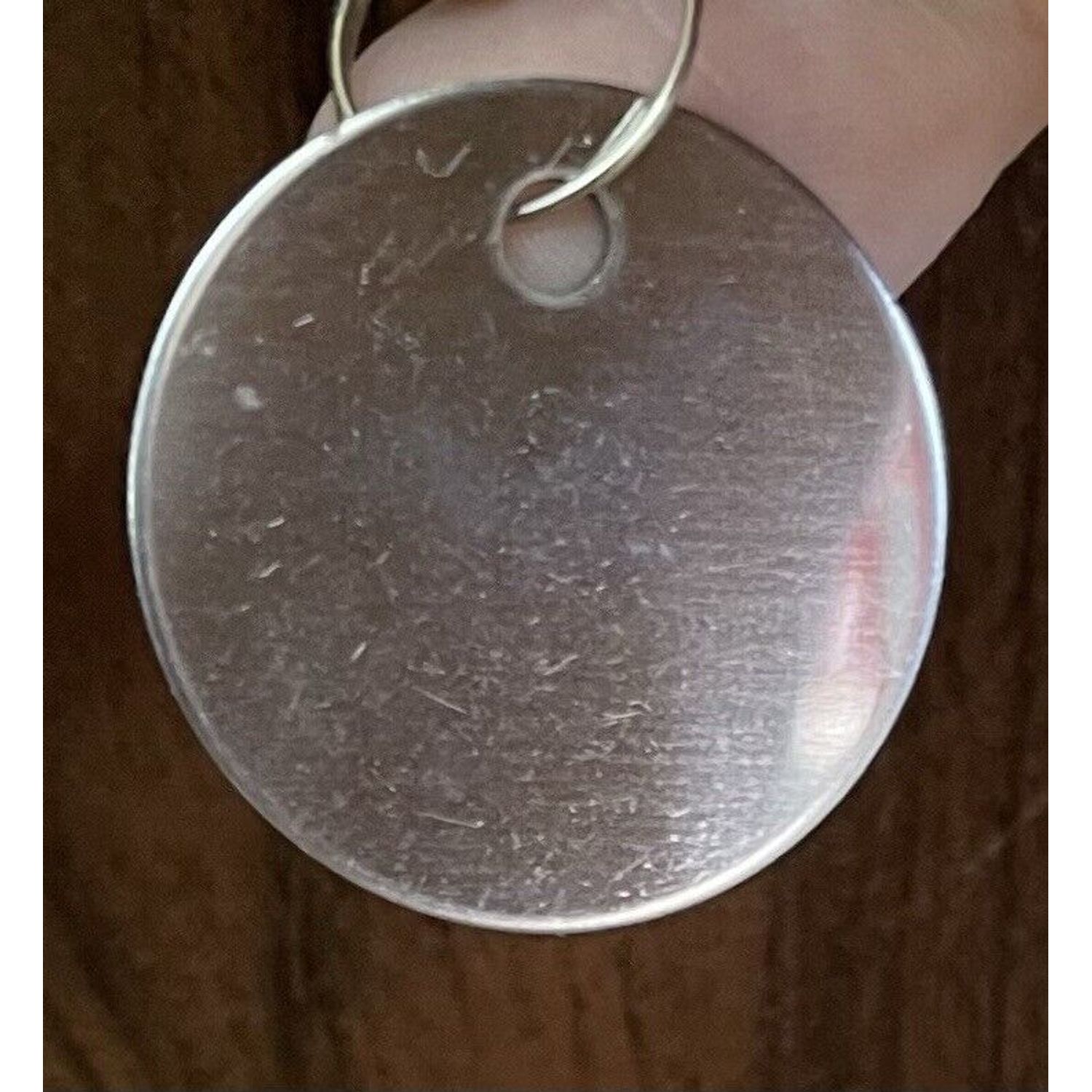 Stainless Steel Circle Pet ID Tags Personalized Front and Back