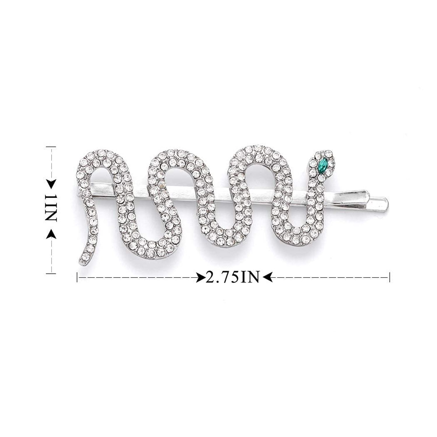JONKY 2PCS Rhinestone Snake Hair Clips Medusa Headpiece Crystal Hair Pins Vintage Hair Barrettes Medusa Costume Snake Hair Accessories for Women